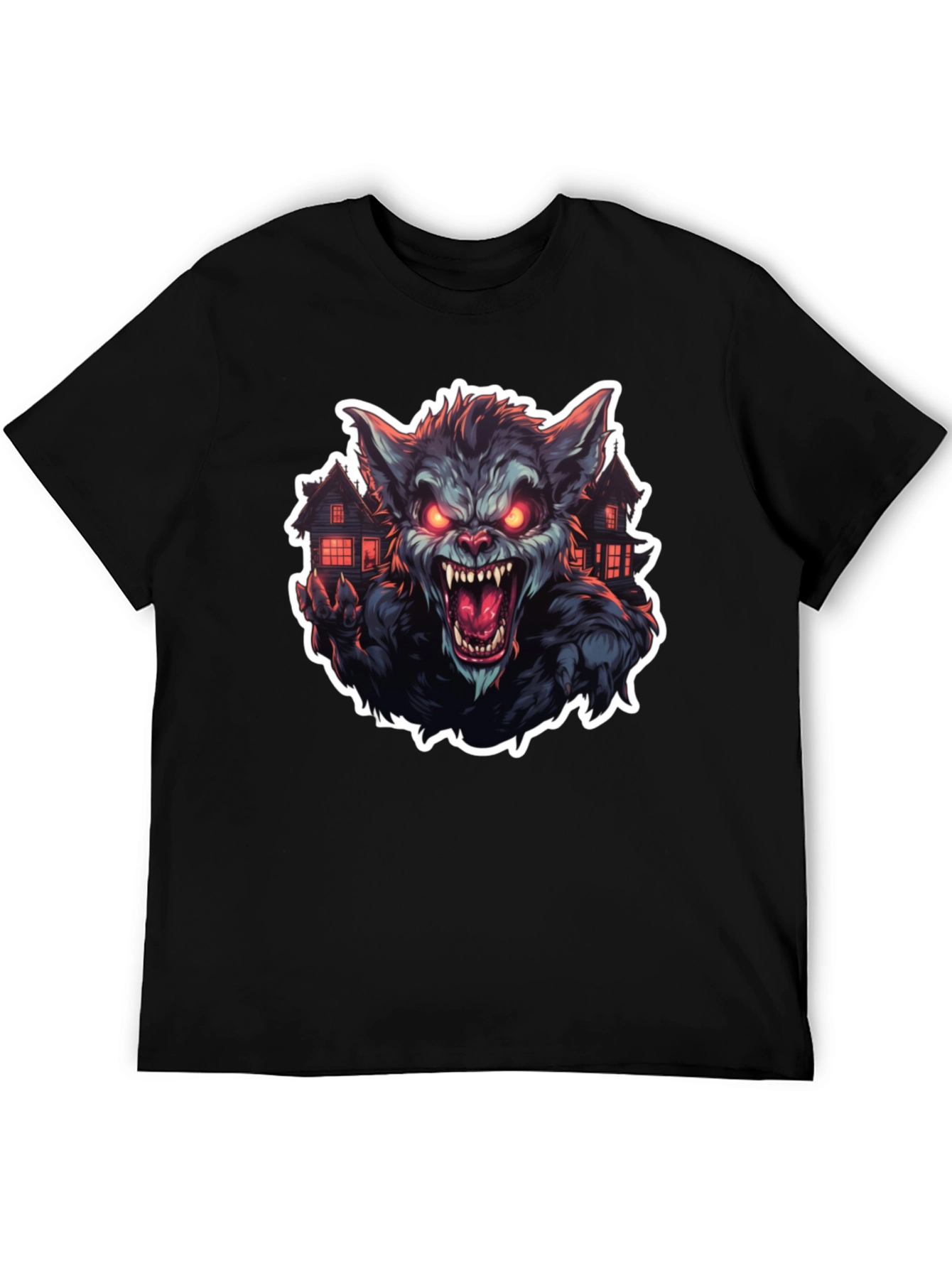 Werewolf Graphic Tee - Mens Black T-Shirt