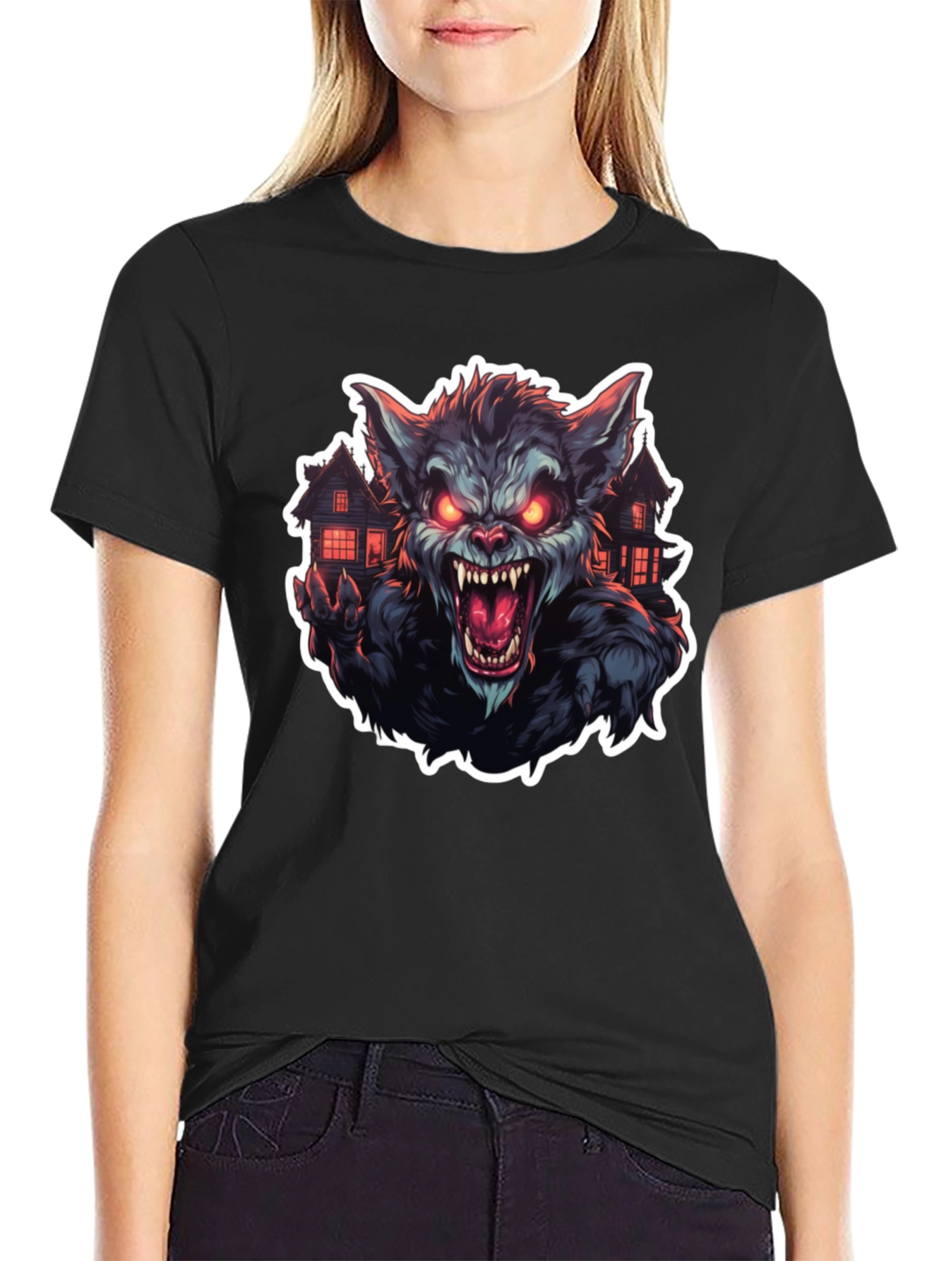 Werewolf Graphic Tee - Mens Black T-Shirt