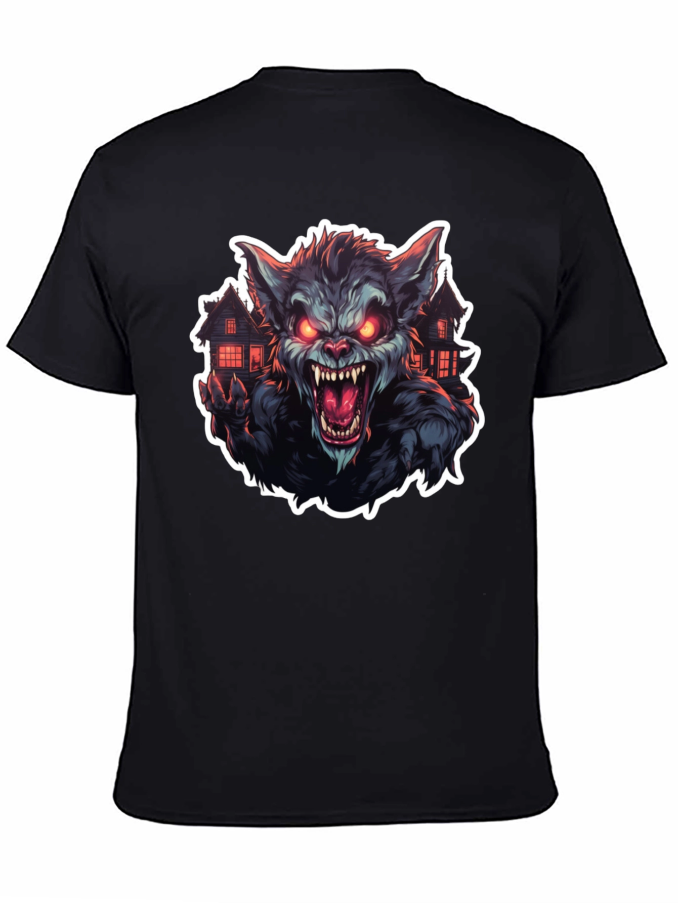 Werewolf Graphic Tee - Mens Black T-Shirt