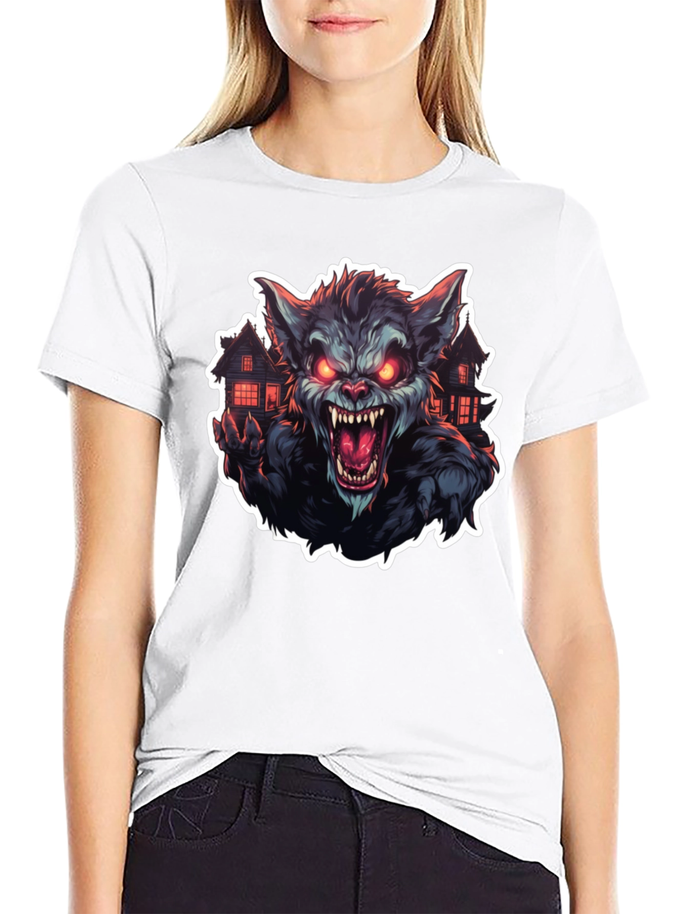 Werewolf Graphic Tee - Mens Black T-Shirt