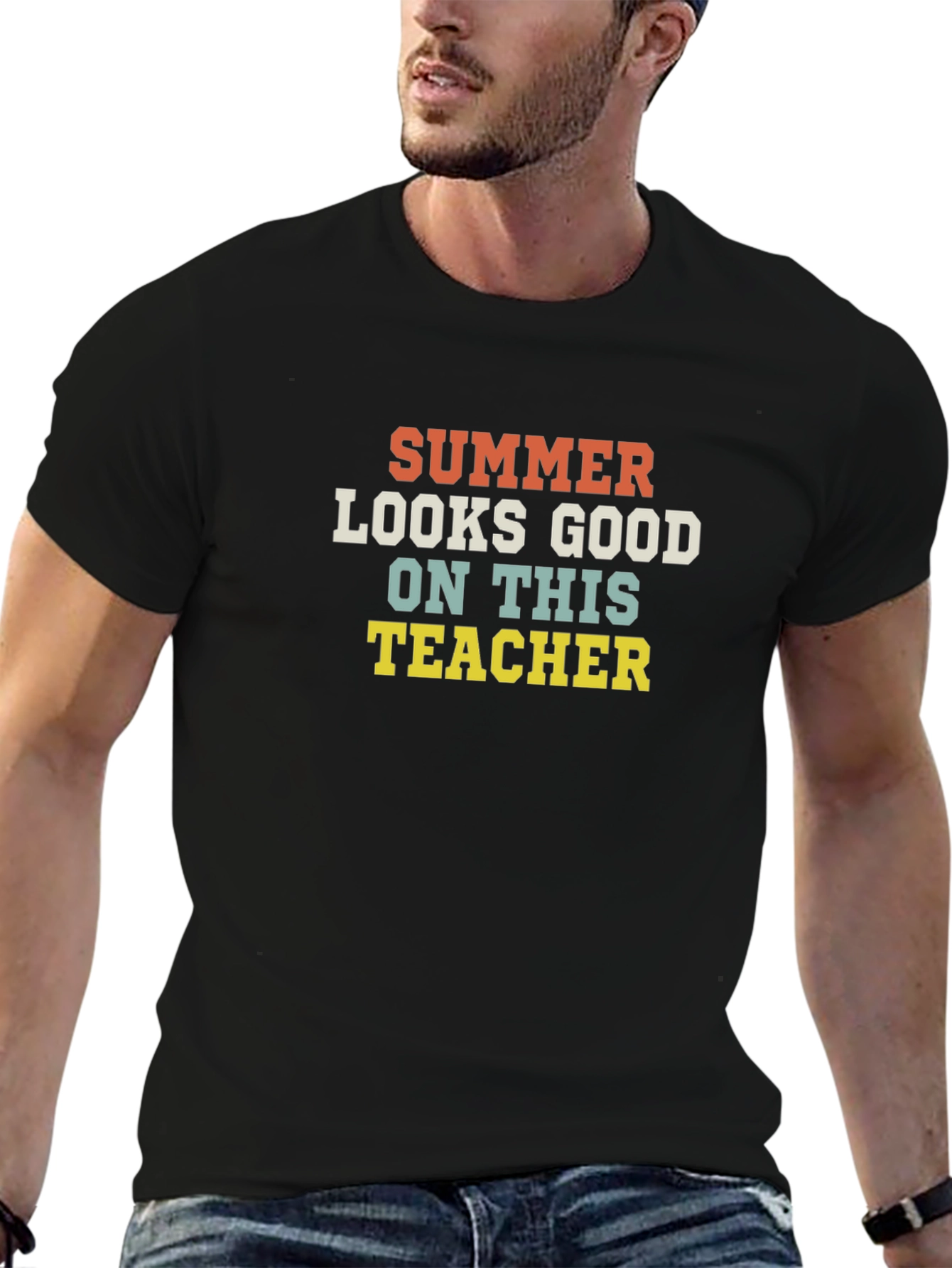 Summer Teacher Graphic Tee - Retro Style