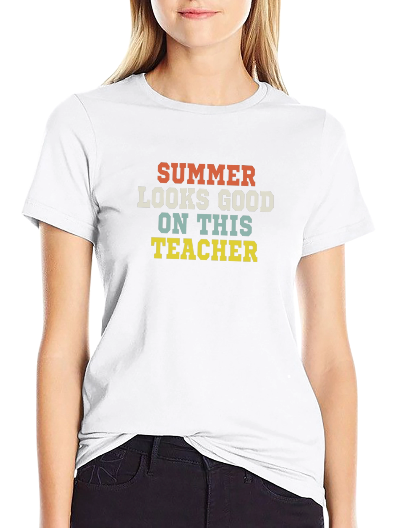 Summer Teacher Graphic Tee - Retro Style