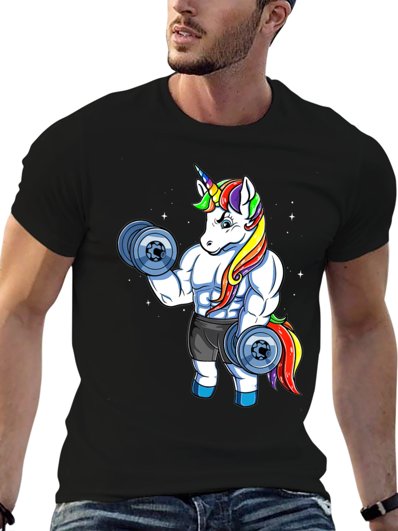 Unicorn Gym Black T-Shirt