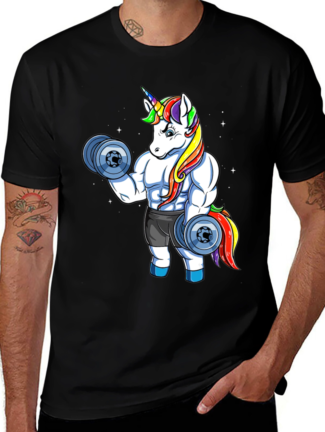 Unicorn Gym Black T-Shirt
