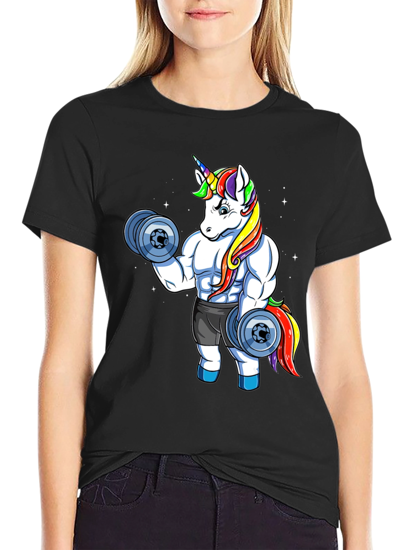 Unicorn Gym Black T-Shirt