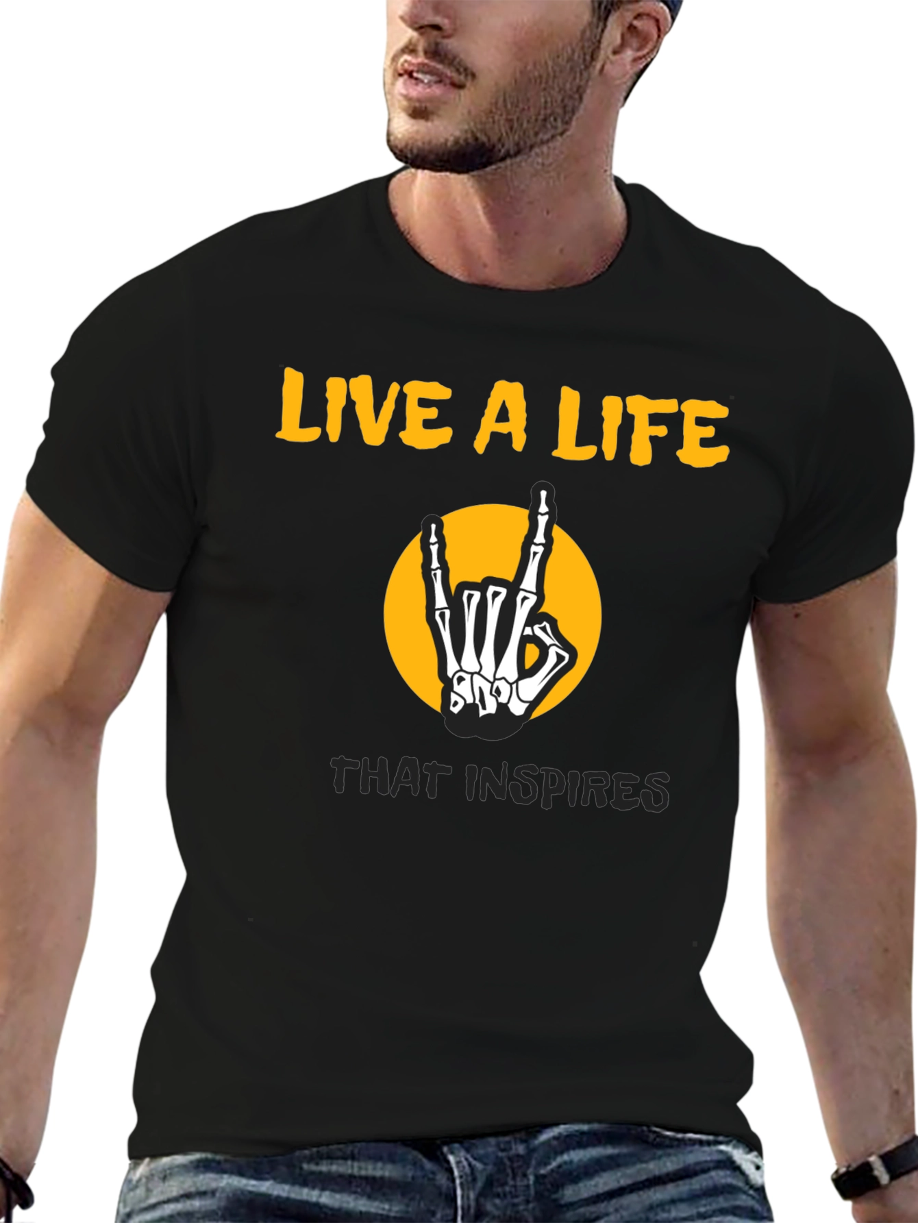 Live a Life Skeleton Hand T-Shirt
