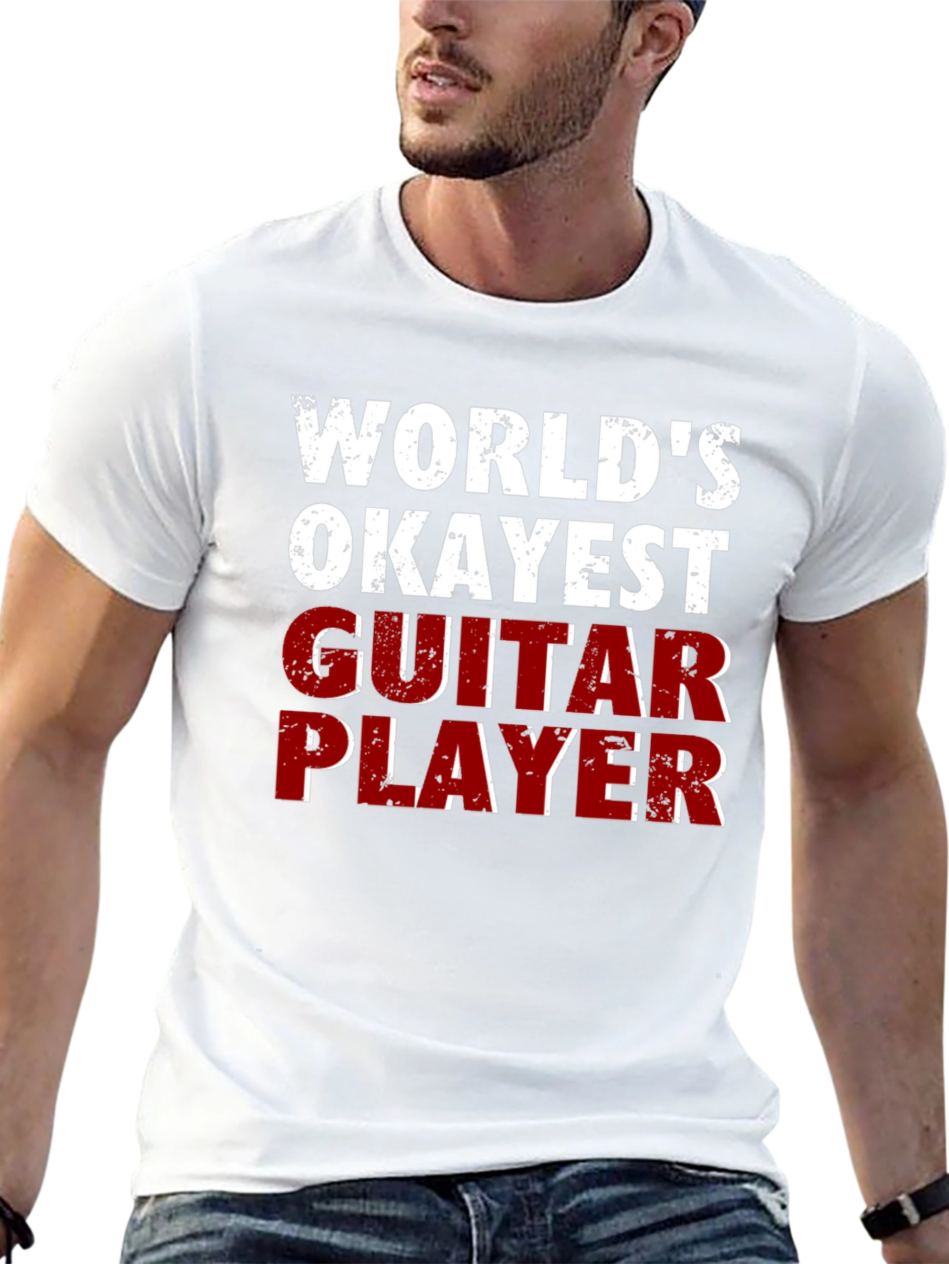 Worlds Okayest Guitar Player Funny T-Shirt