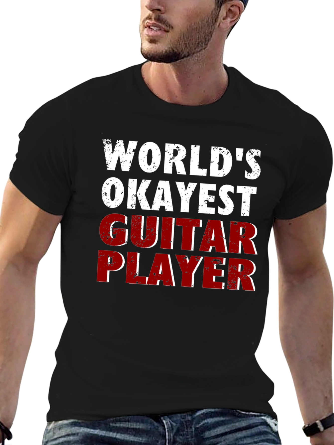 Worlds Okayest Guitar Player Funny T-Shirt