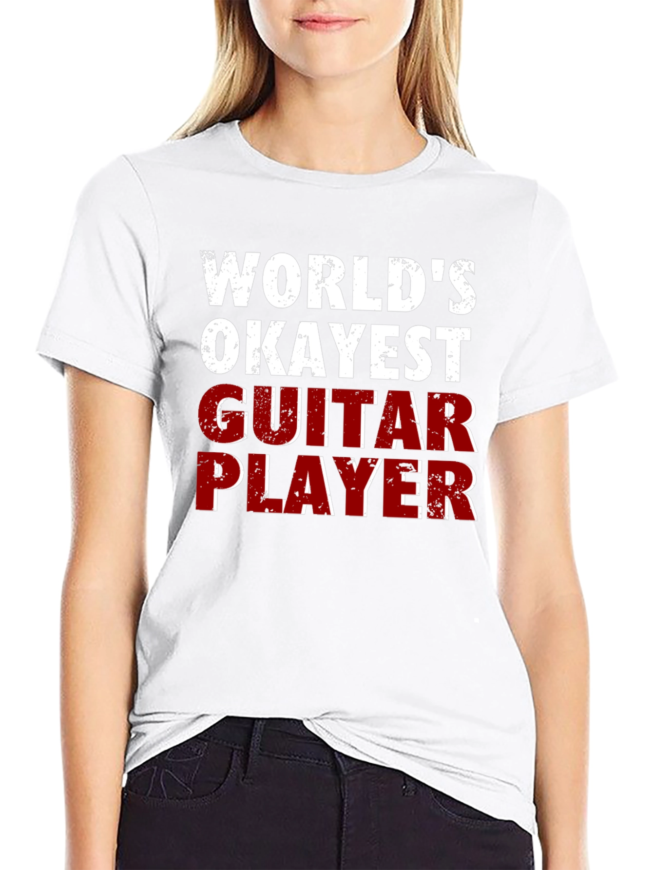 Worlds Okayest Guitar Player Funny T-Shirt