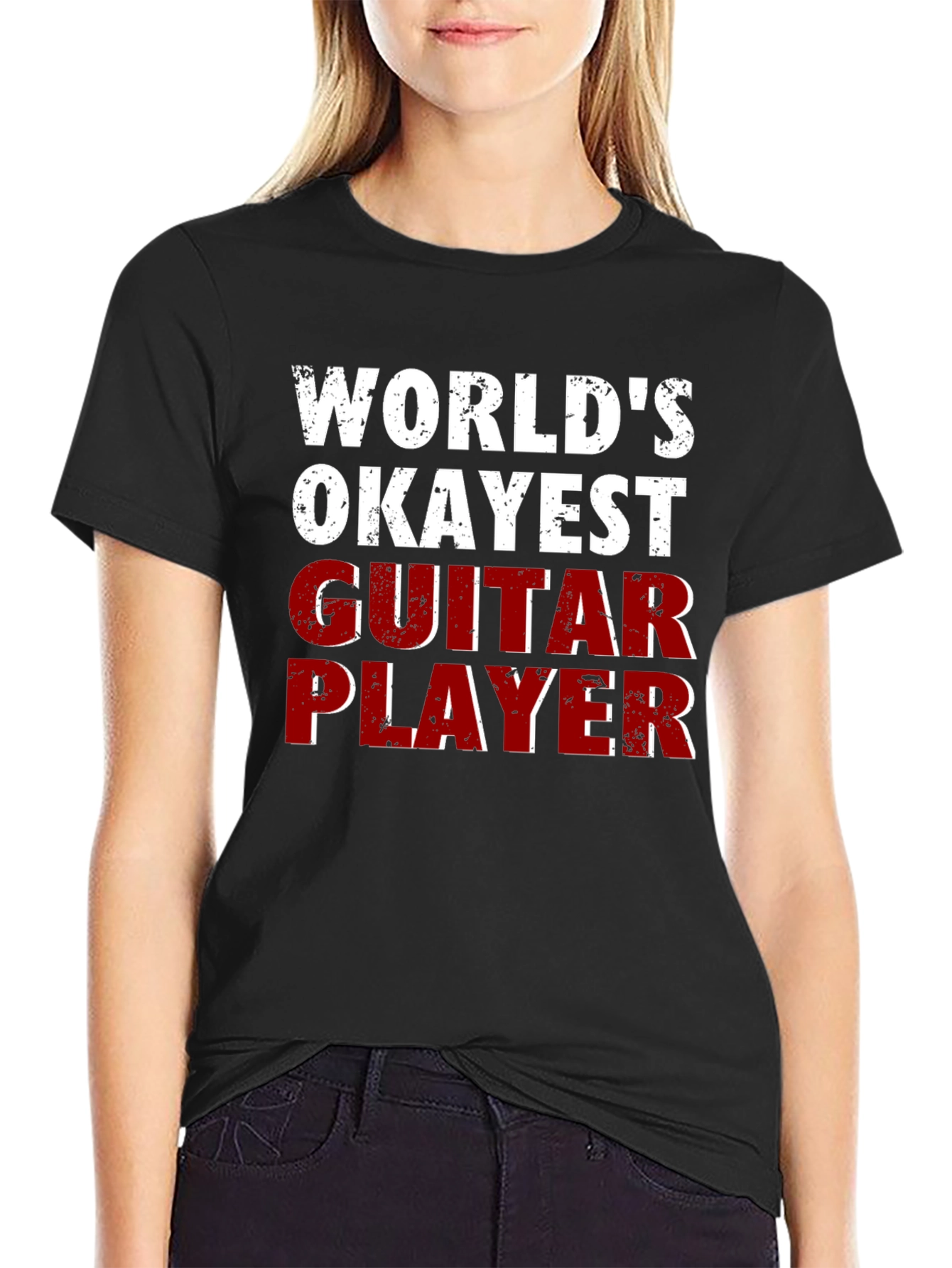Worlds Okayest Guitar Player Funny T-Shirt