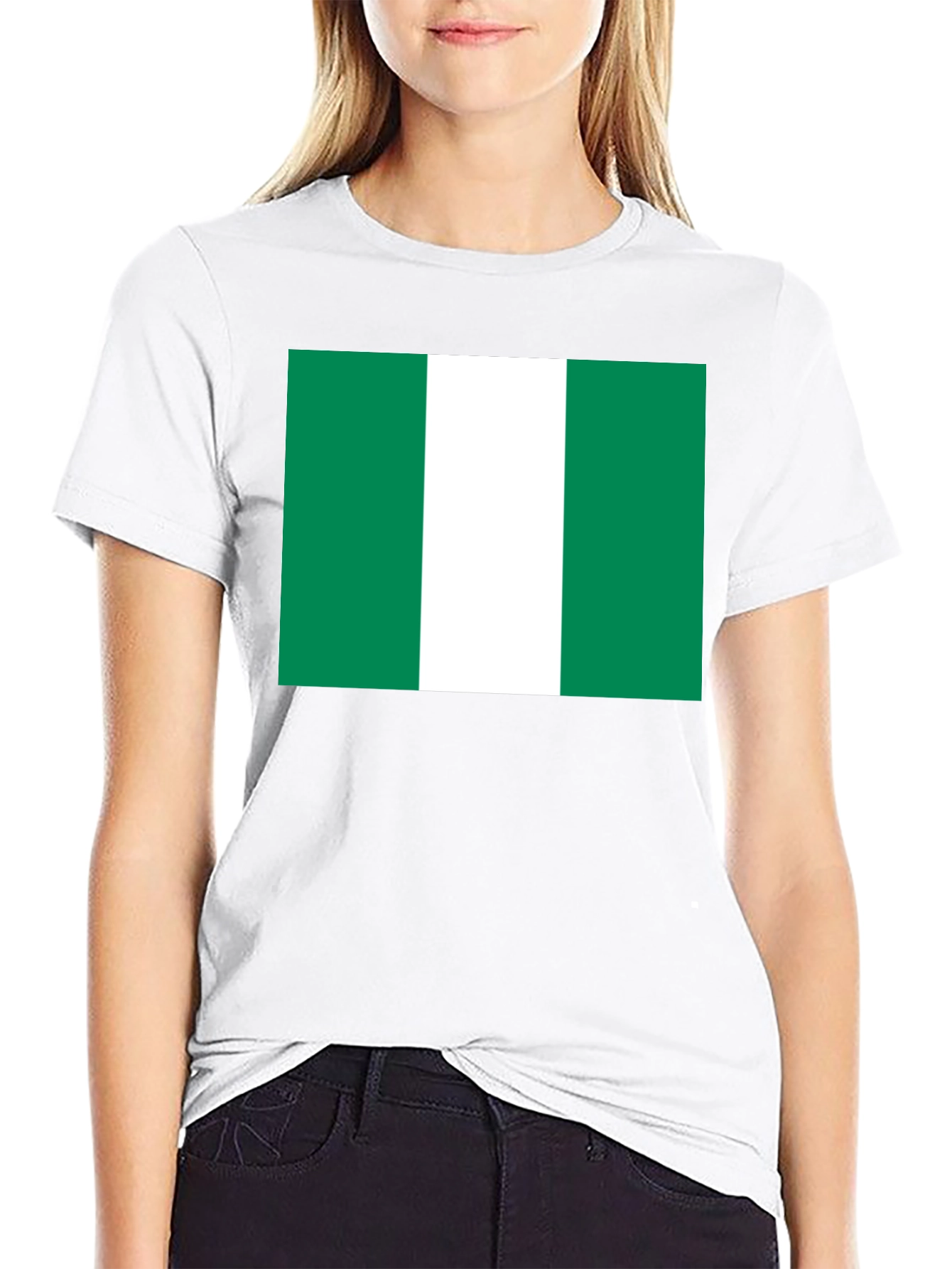 Nigeria Flag T-Shirt - Black Cotton Tee