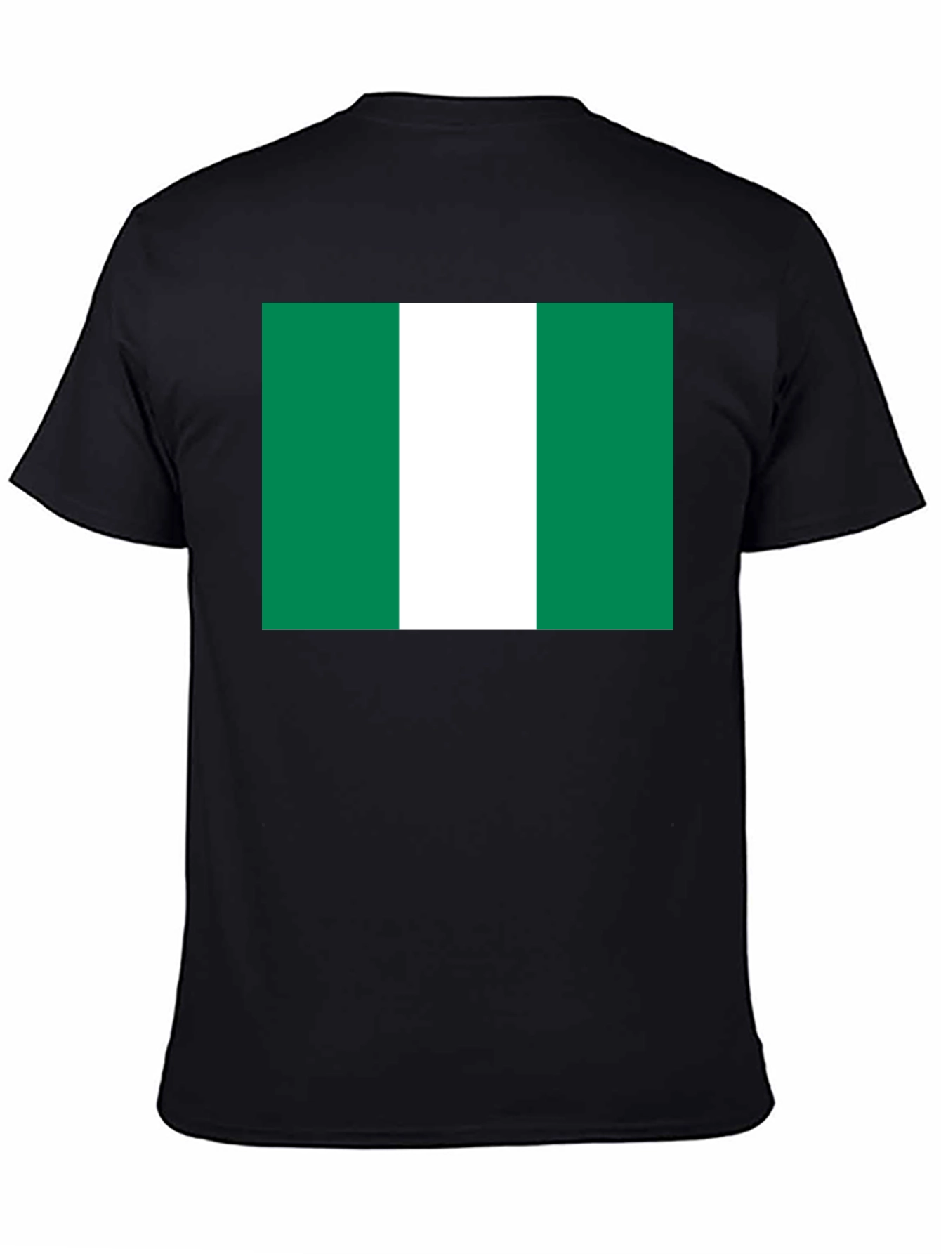 Nigeria Flag T-Shirt - Black Cotton Tee