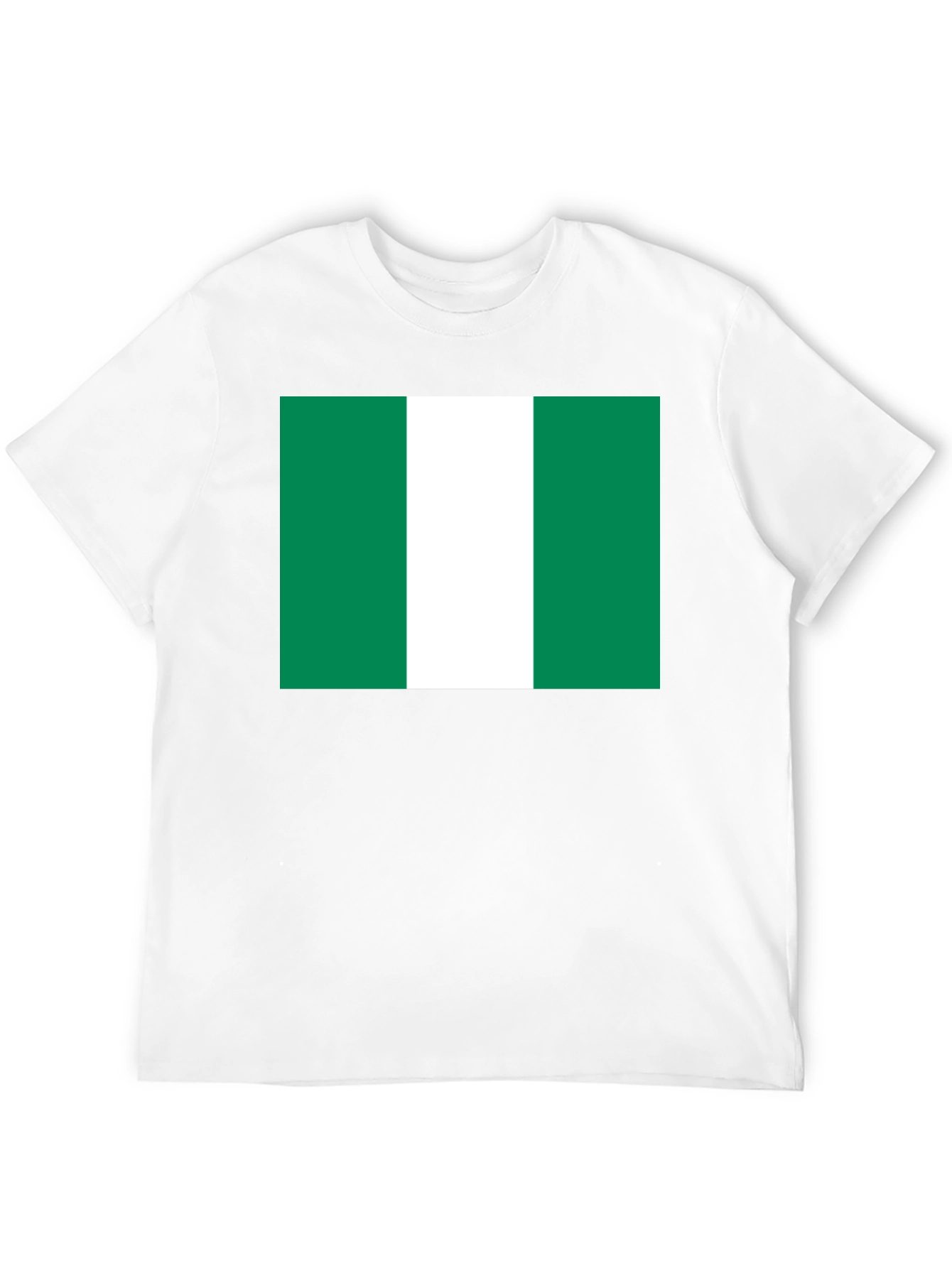 Nigeria Flag T-Shirt - Black Cotton Tee