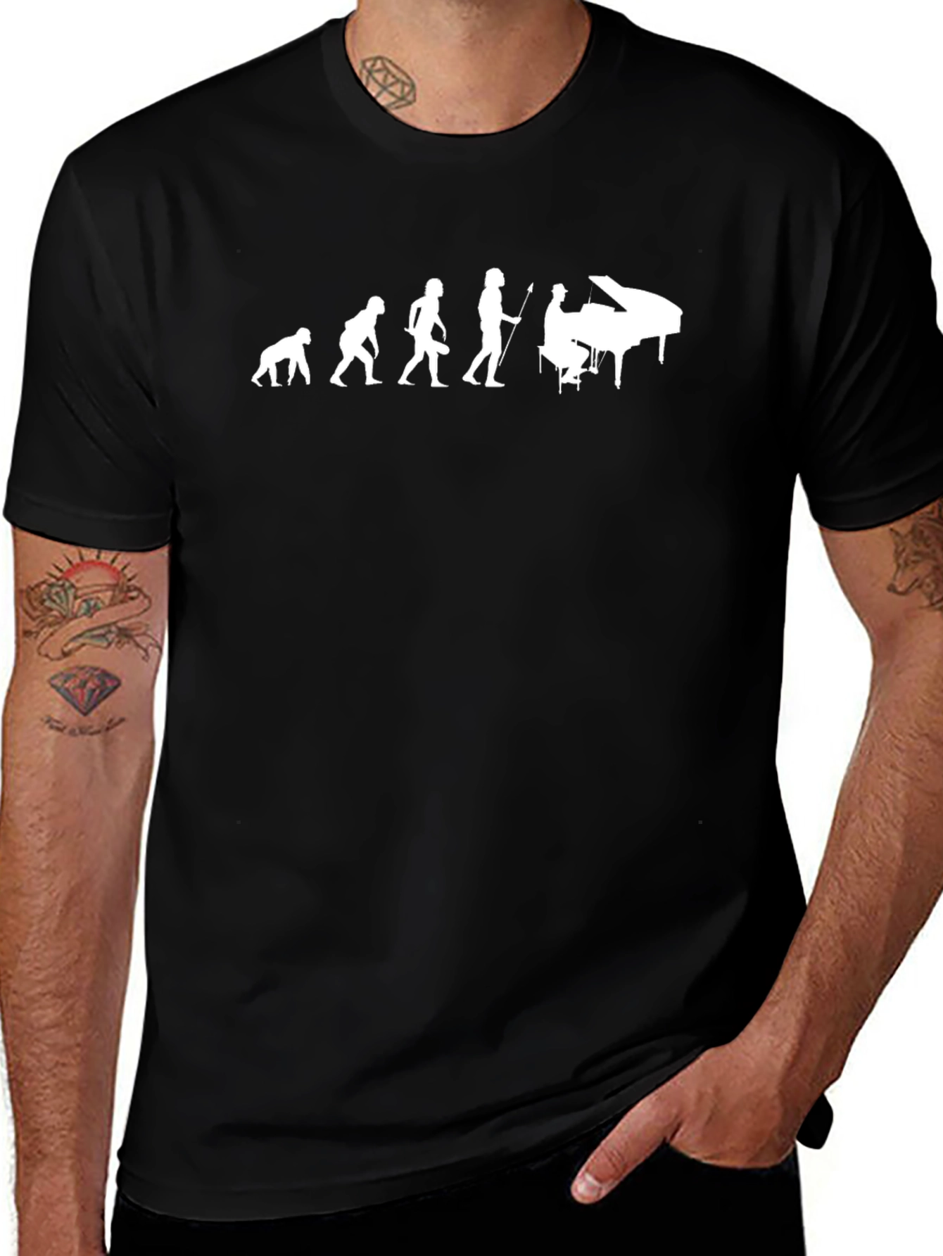 Evolution of Music T-Shirt - Black Cotton Tee