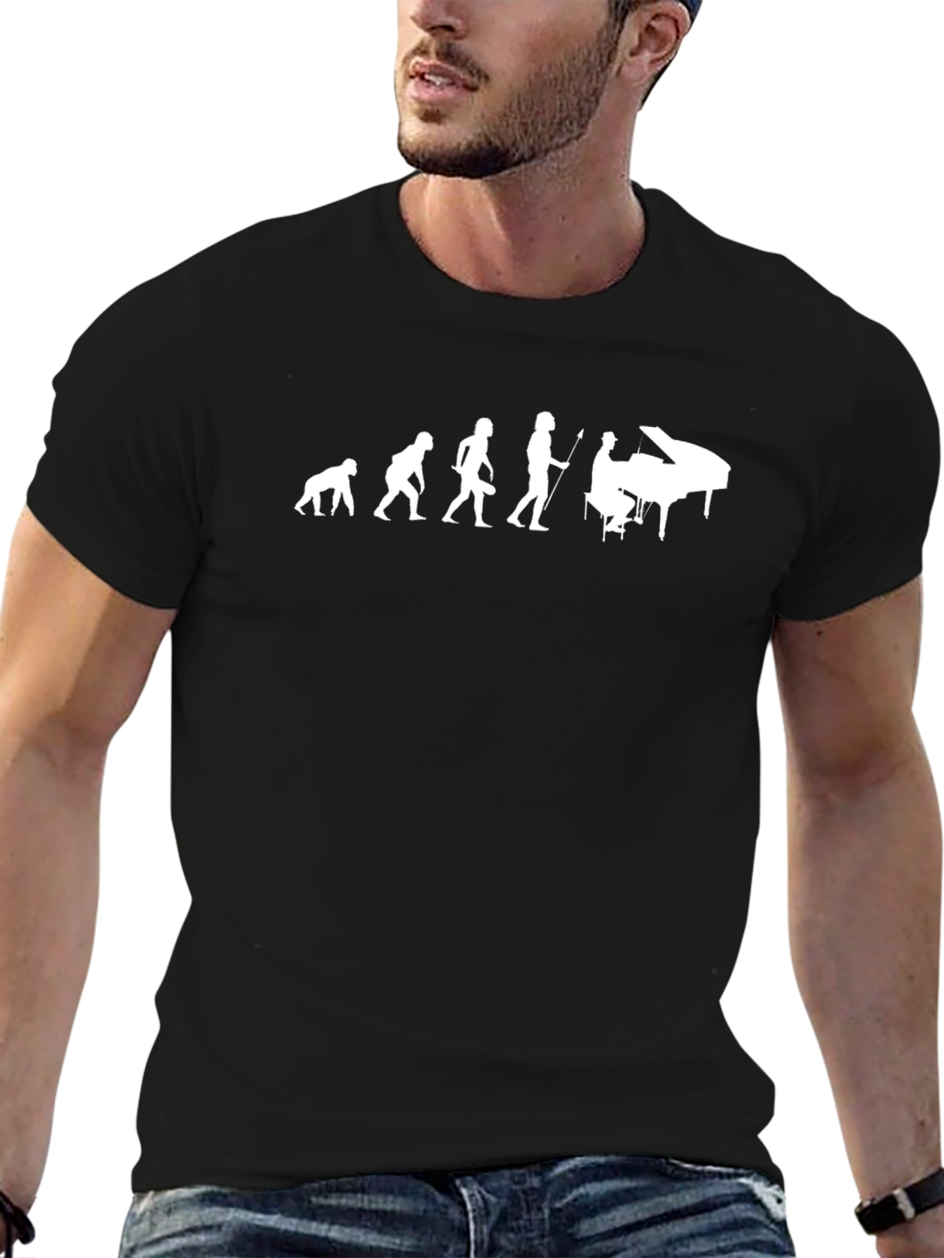 Evolution of Music T-Shirt - Black Cotton Tee
