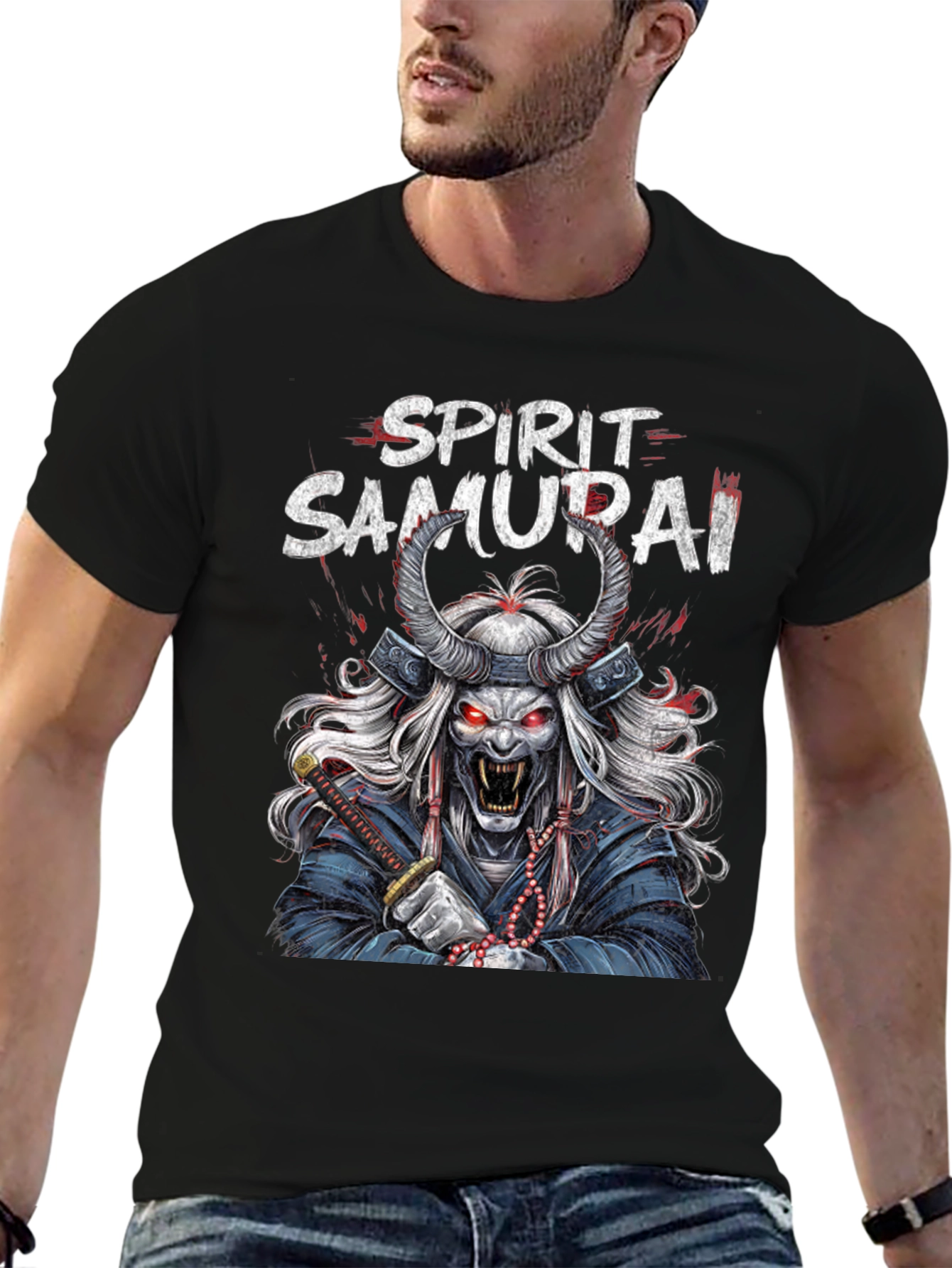 Spirit Samurai Graphic Tee - Mens Black T-Shirt