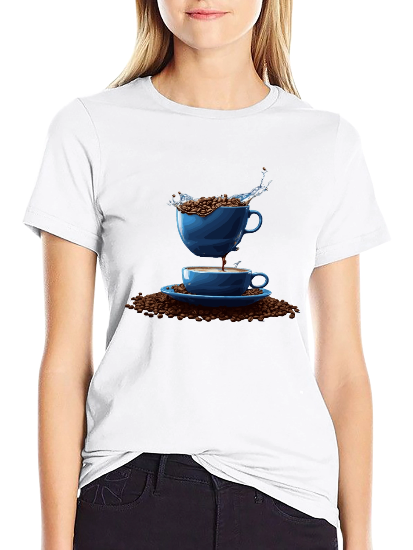 Coffee Cup Illusion Graphic Tee