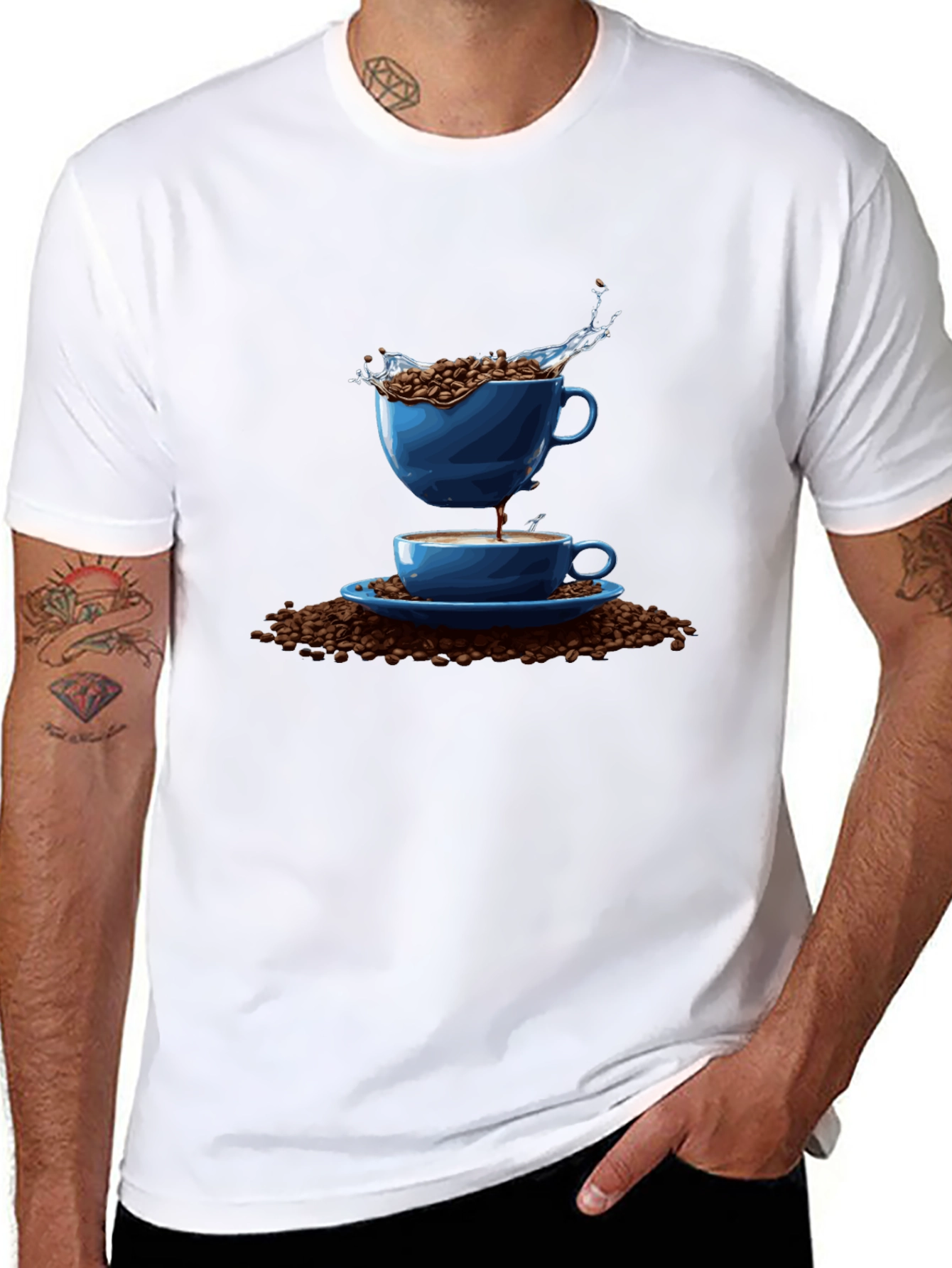 Coffee Cup Illusion Graphic Tee