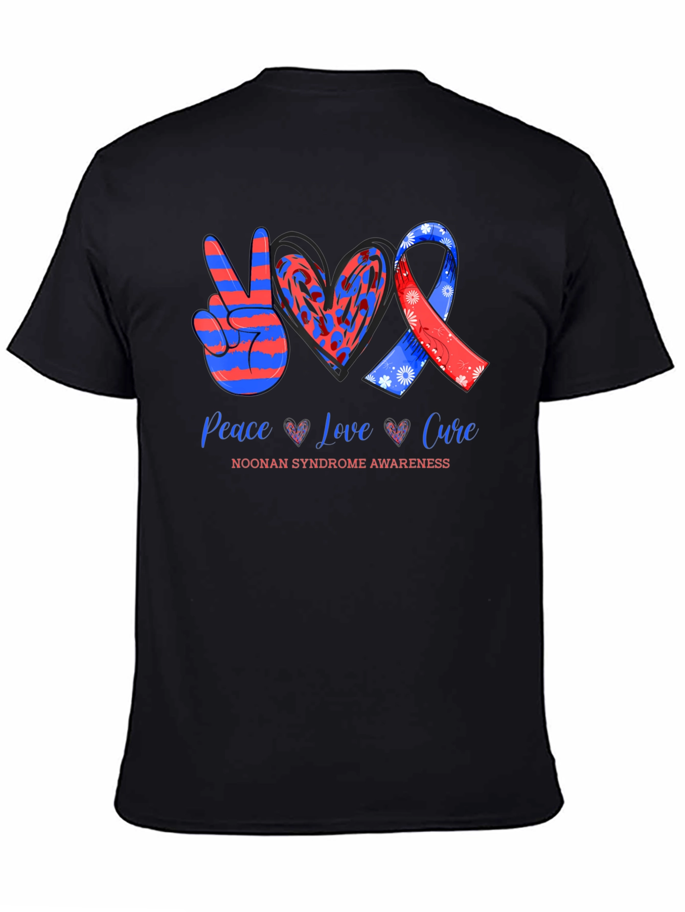 Peace Love Cure Noonan Syndrome Awareness T-Shirt