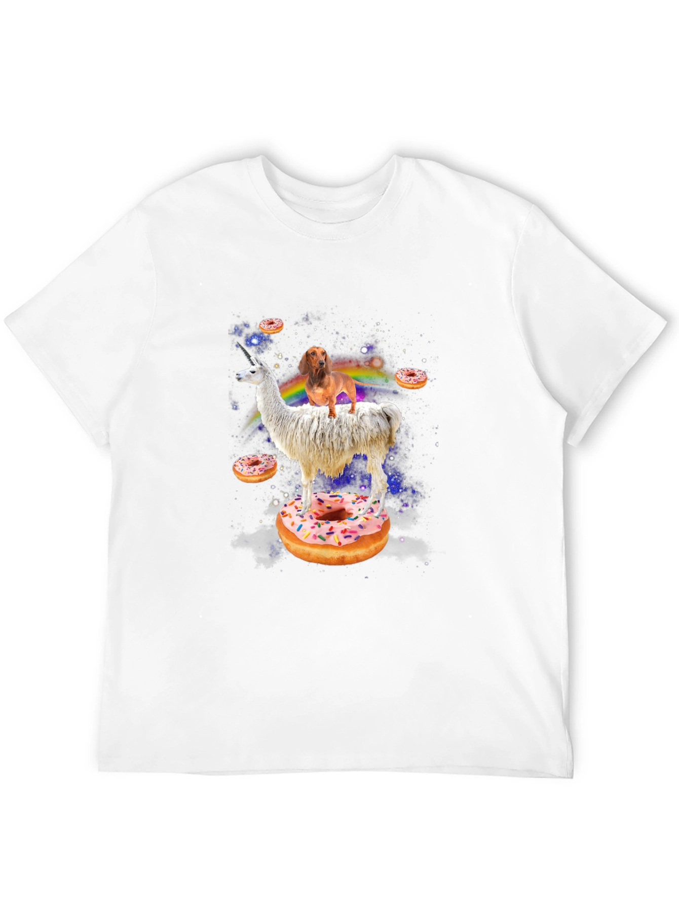 Unicorn Llama Dachshund Donut T-Shirt