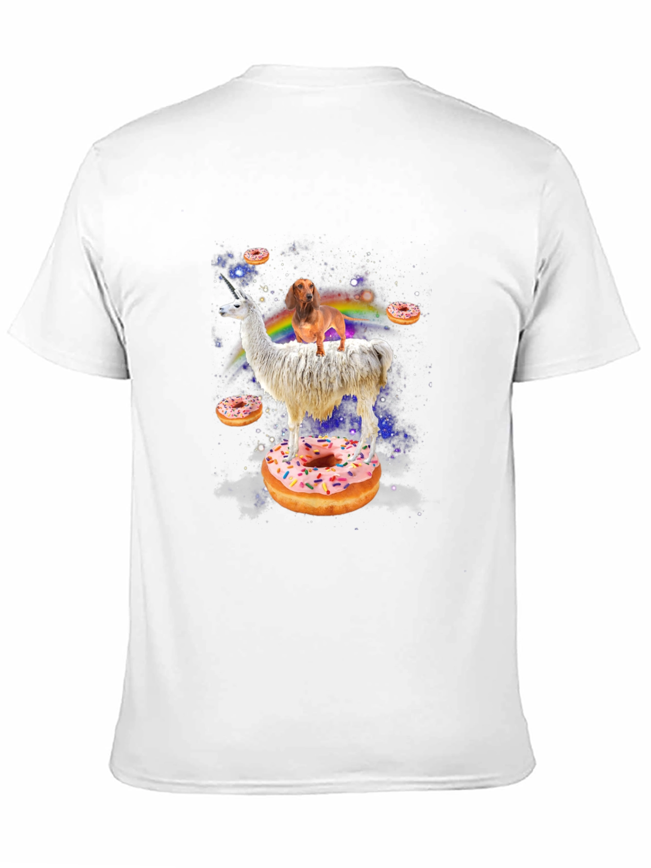Unicorn Llama Dachshund Donut T-Shirt