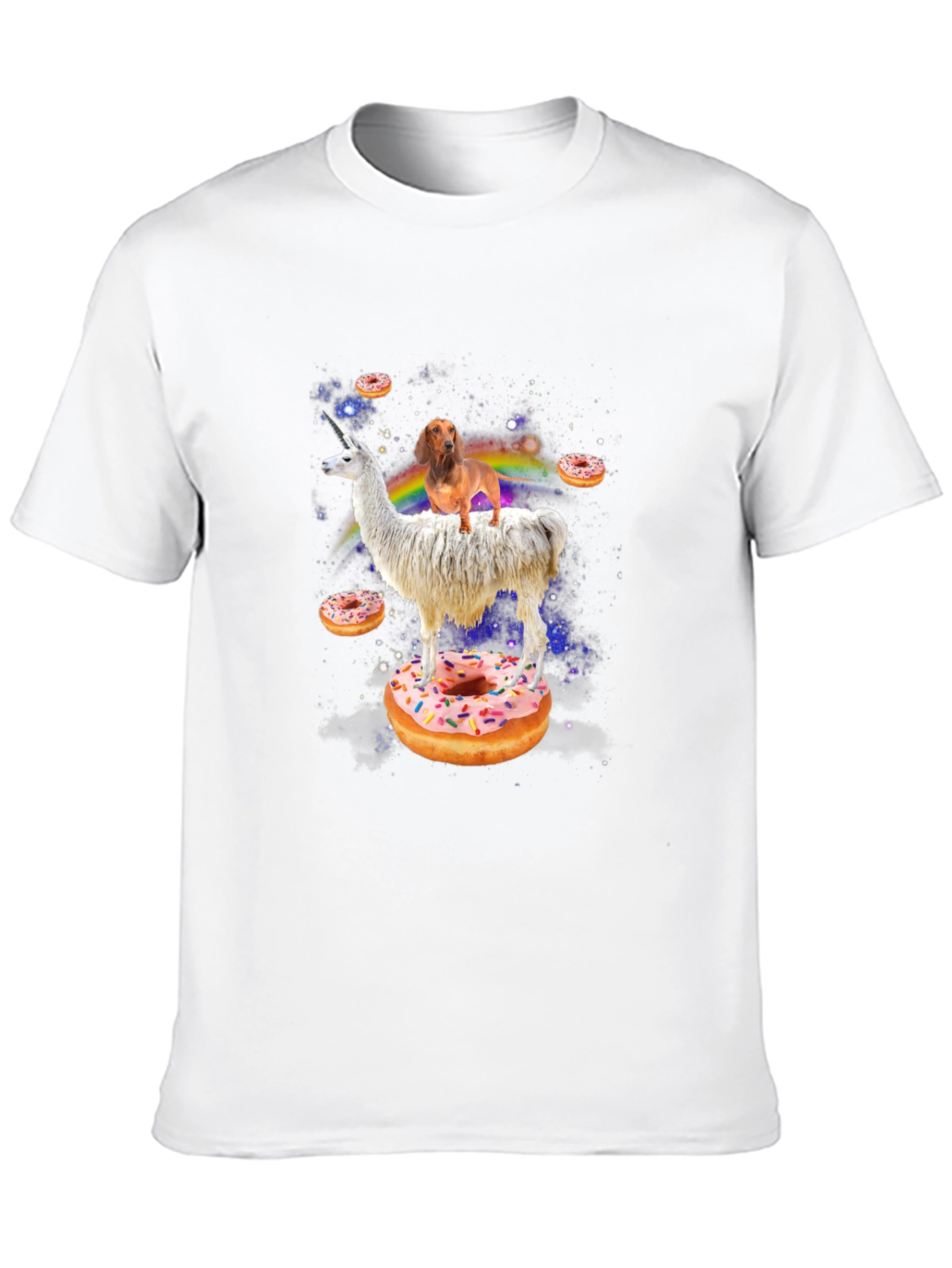 Unicorn Llama Dachshund Donut T-Shirt