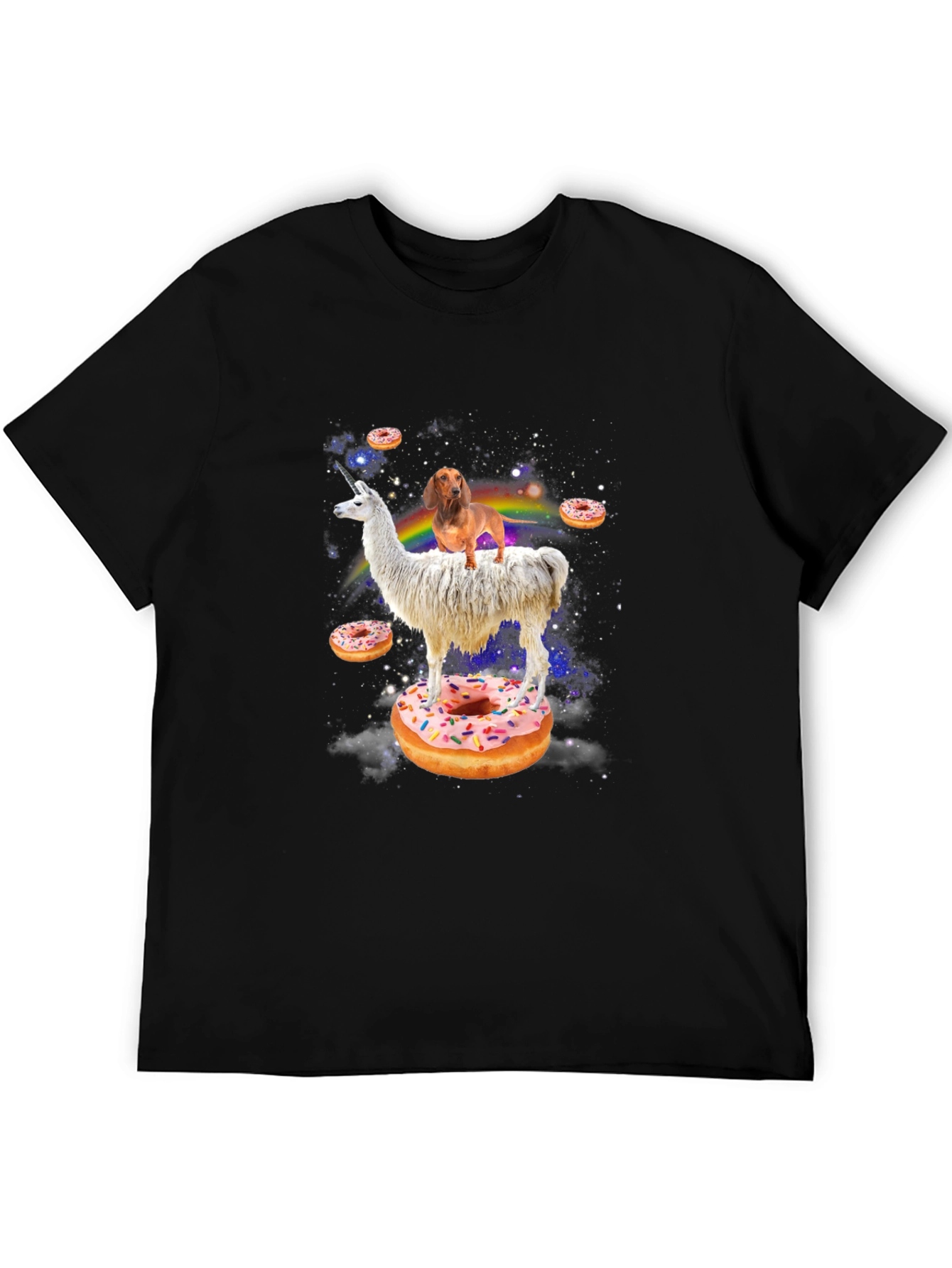 Unicorn Llama Dachshund Donut T-Shirt