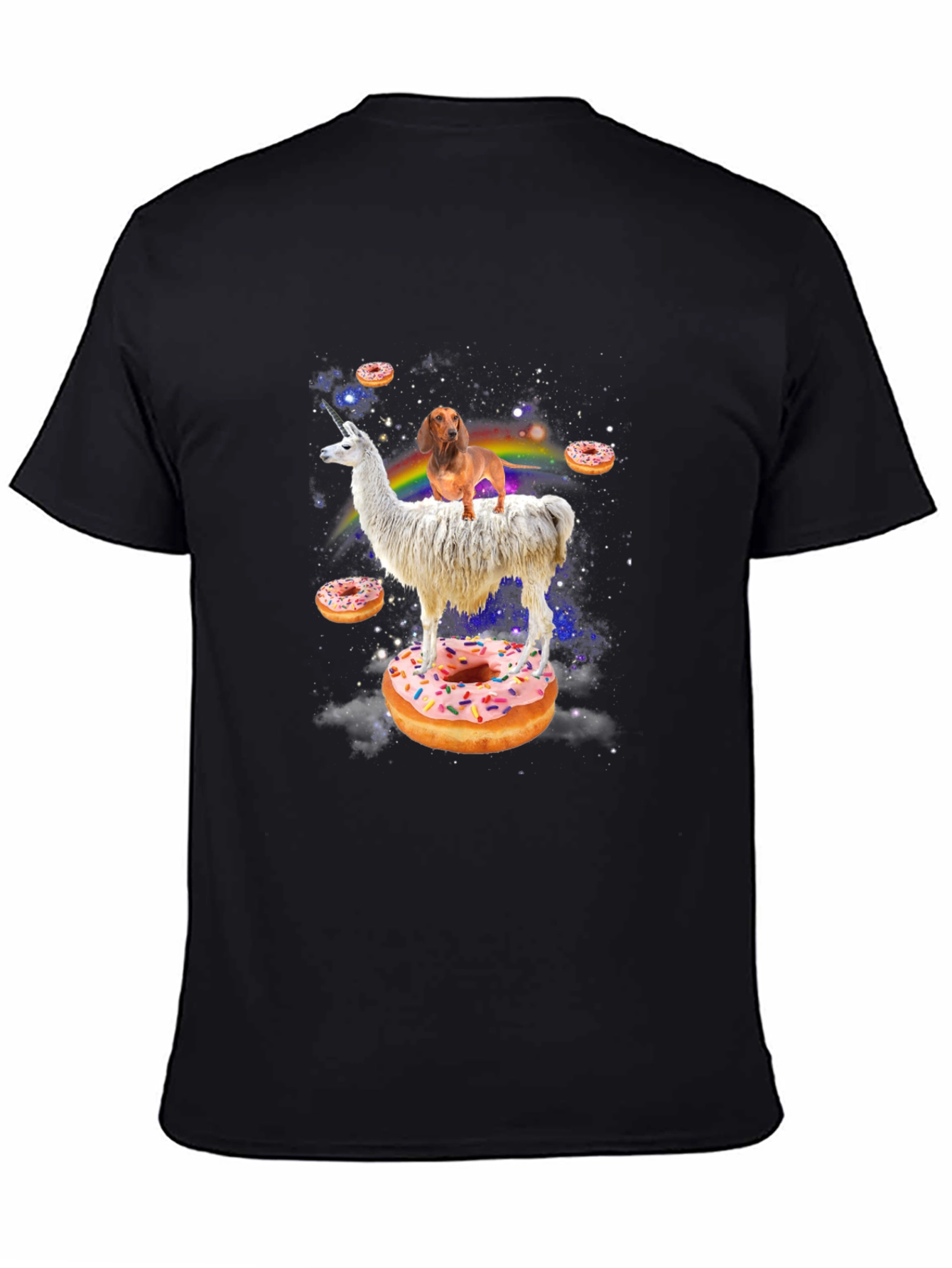 Unicorn Llama Dachshund Donut T-Shirt