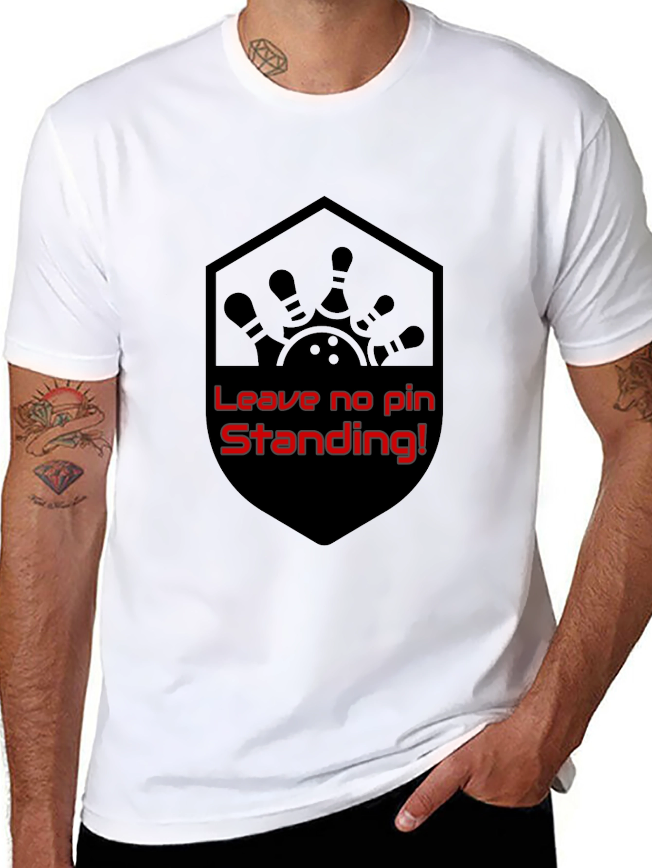 Bowling Strike T-Shirt - Leave No Pin Standing!