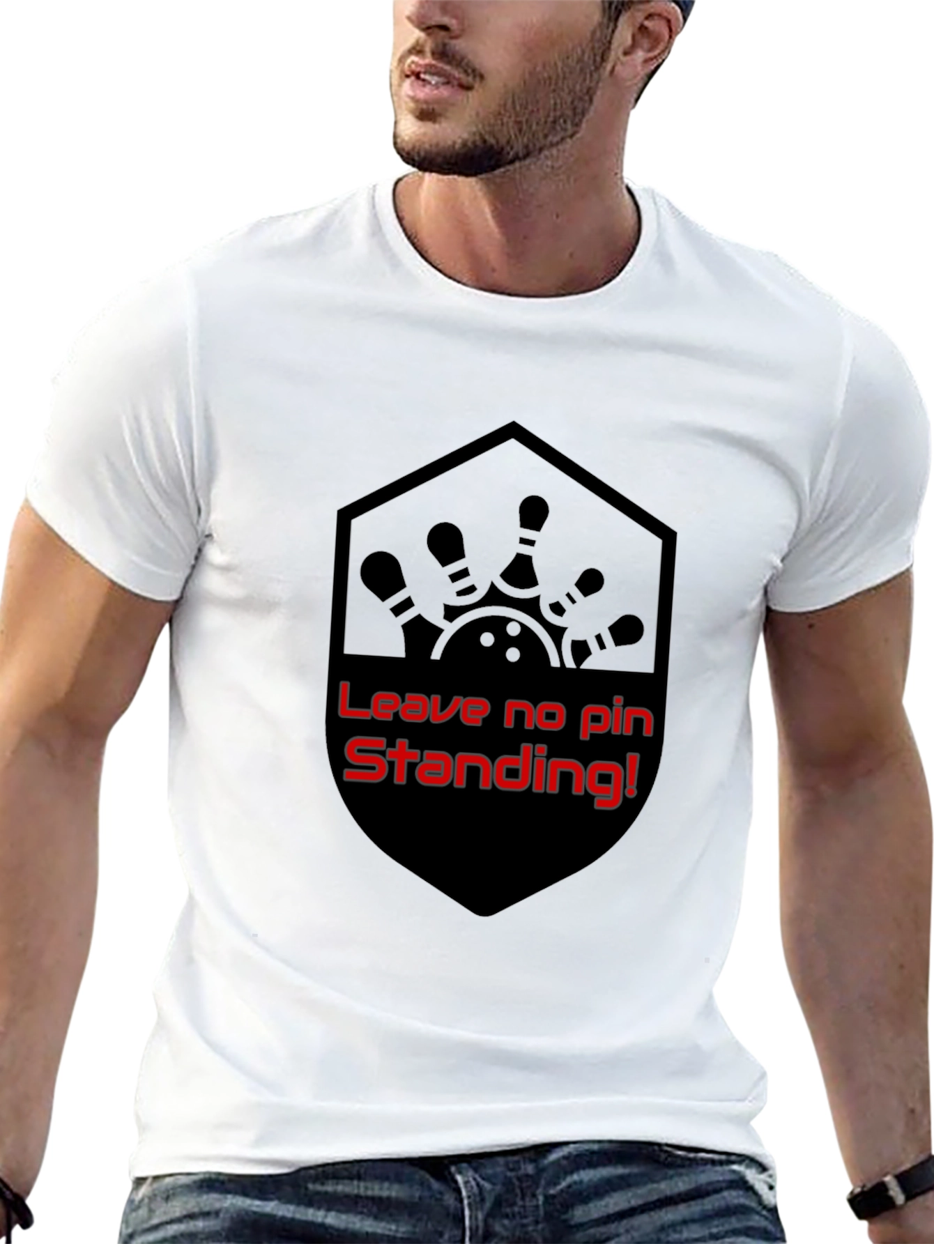 Bowling Strike T-Shirt - Leave No Pin Standing!