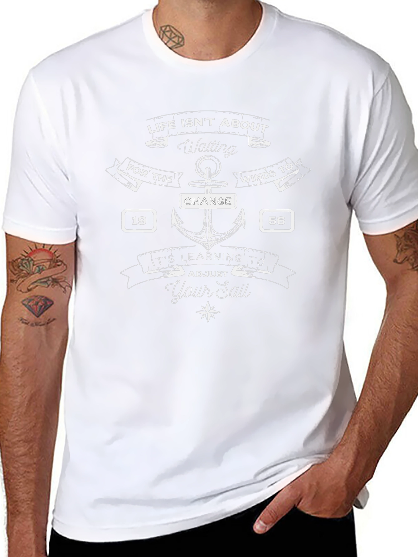 Inspirational Sailing T-Shirt - Adjust Your Sail