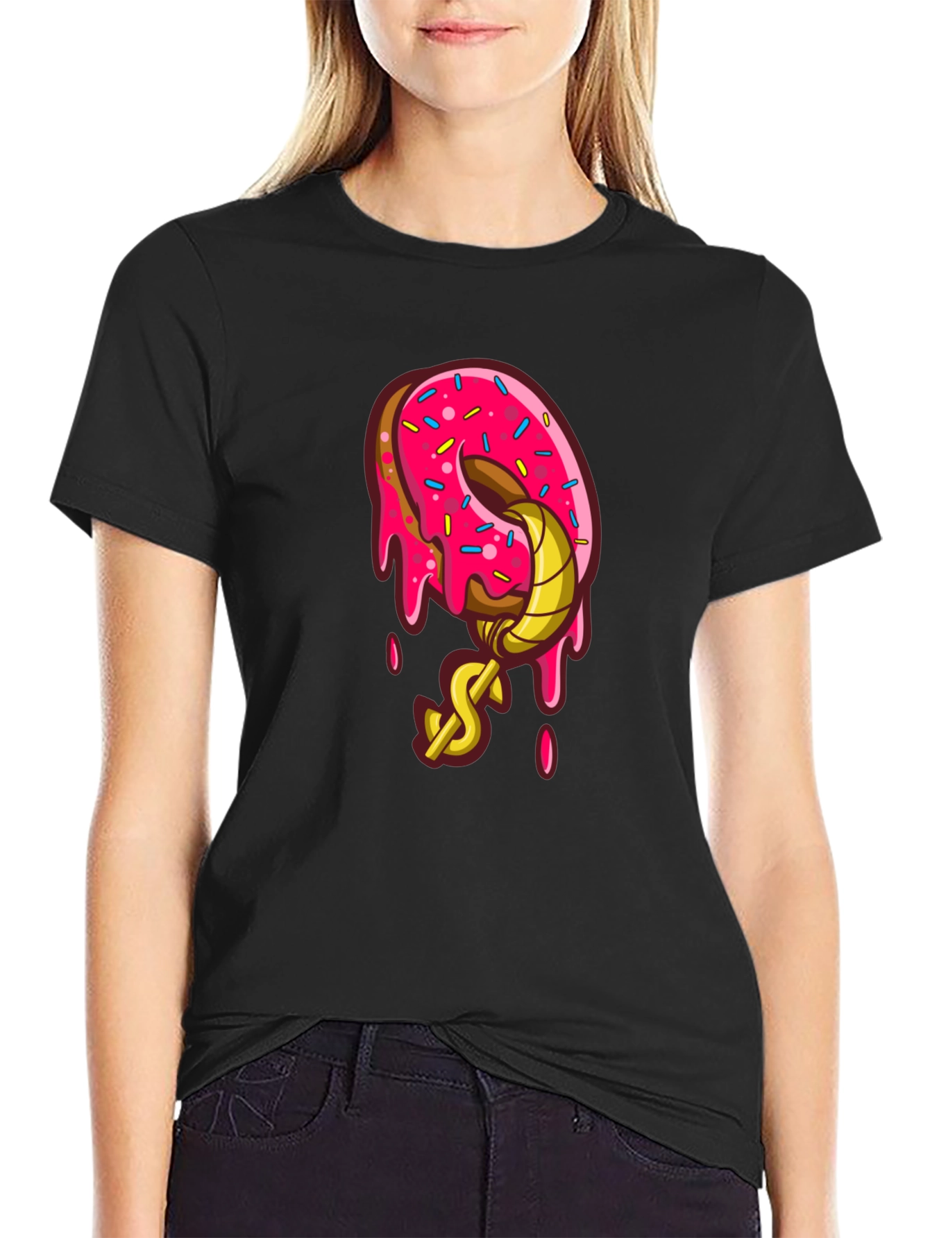 Donut Hook Black T-Shirt
