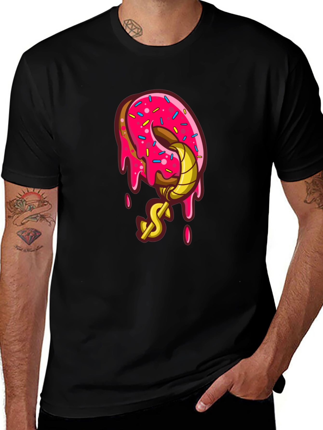 Donut Hook Black T-Shirt