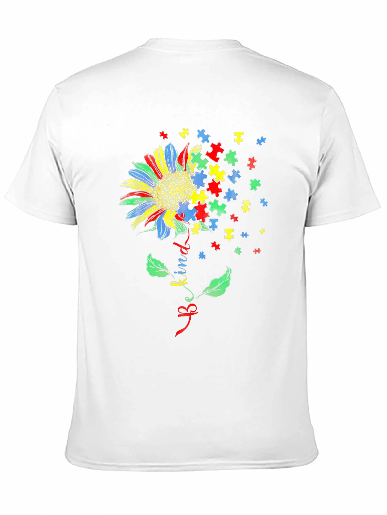 Be Kind Autism Awareness Sunflower Graphic T-Shirt