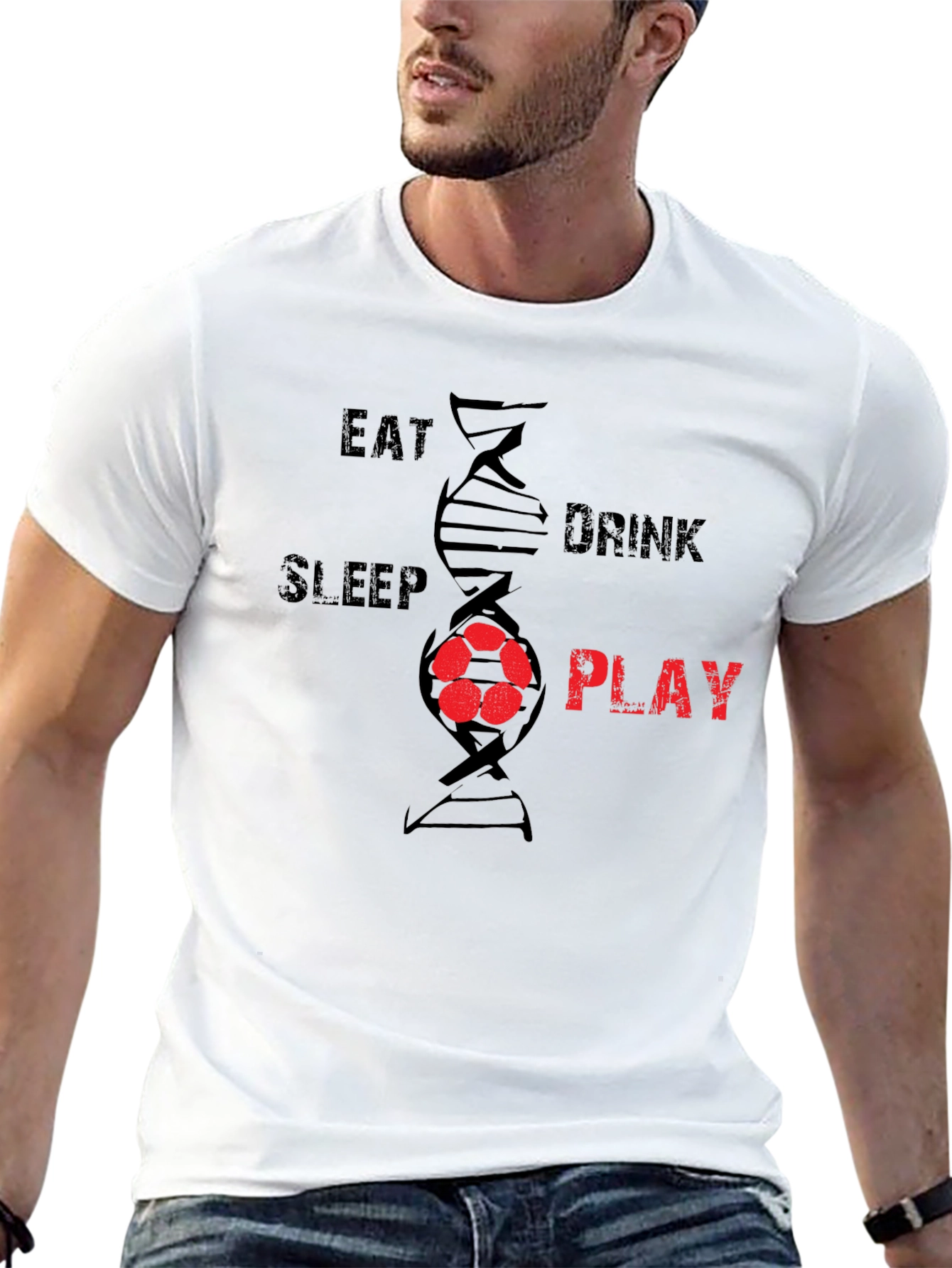 Eat Sleep Soccer DNA T-Shirt