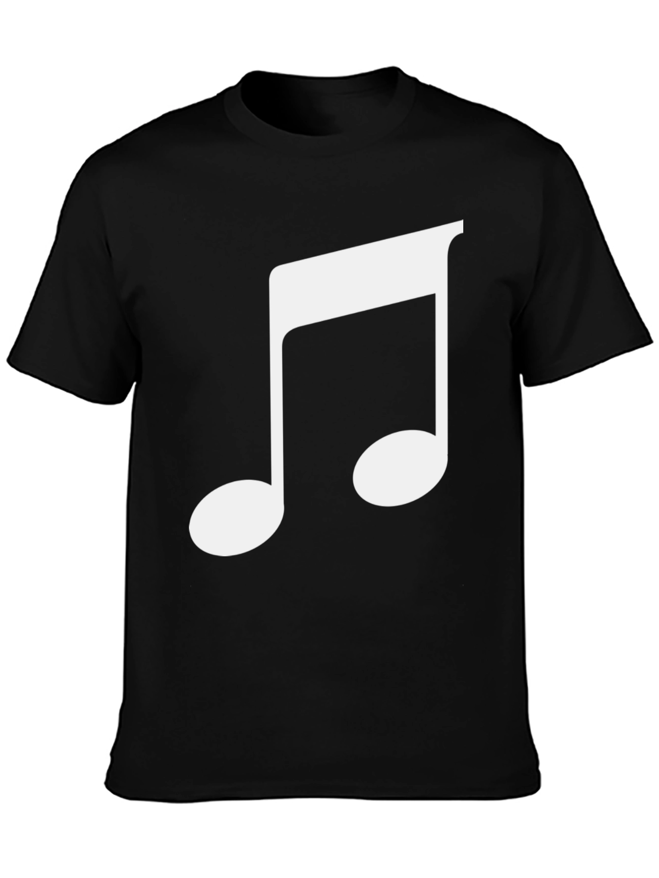 Musical Note Graphic Tee - Black