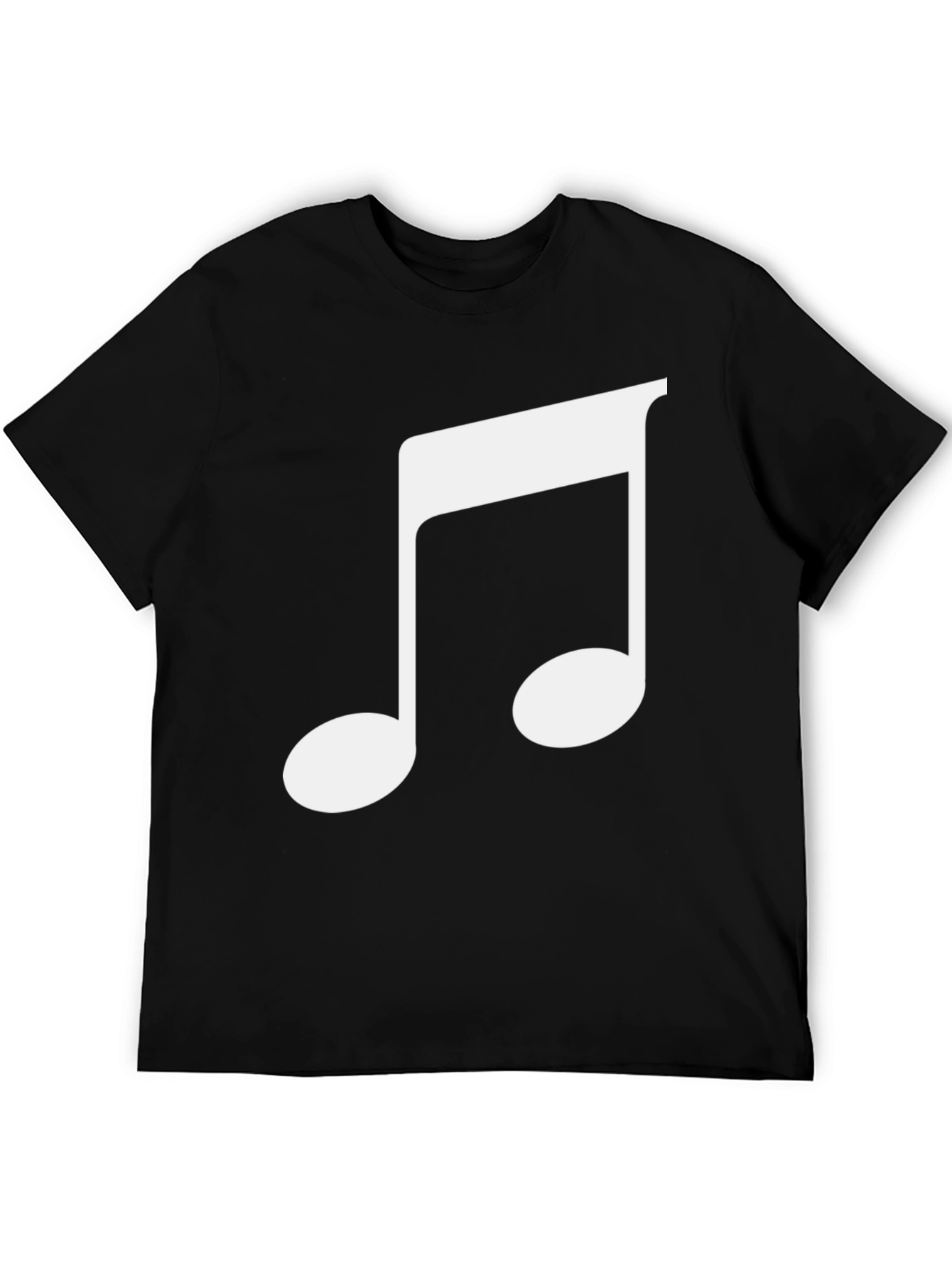Musical Note Graphic Tee - Black