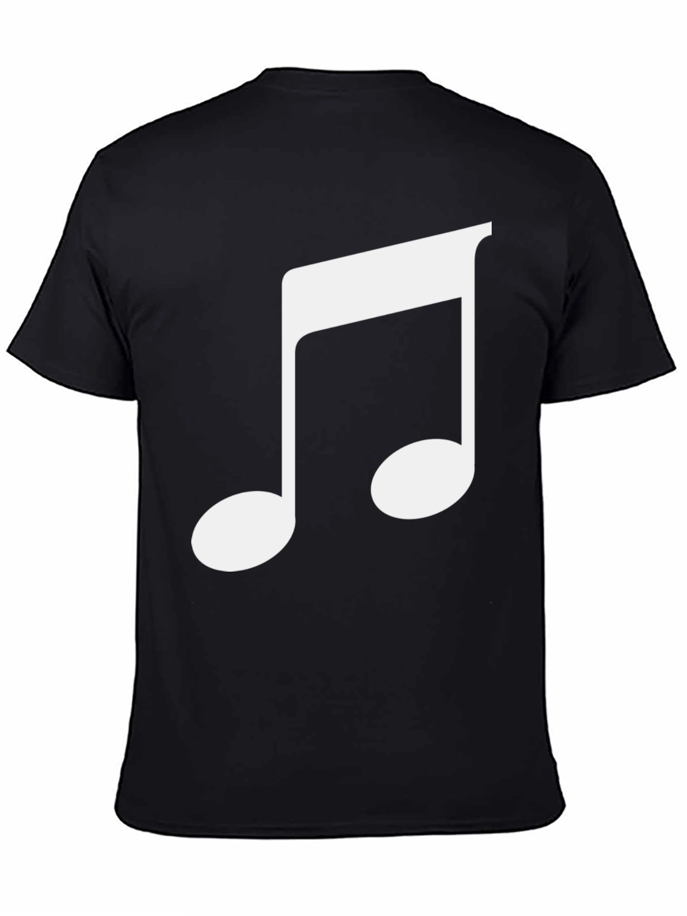 Musical Note Graphic Tee - Black