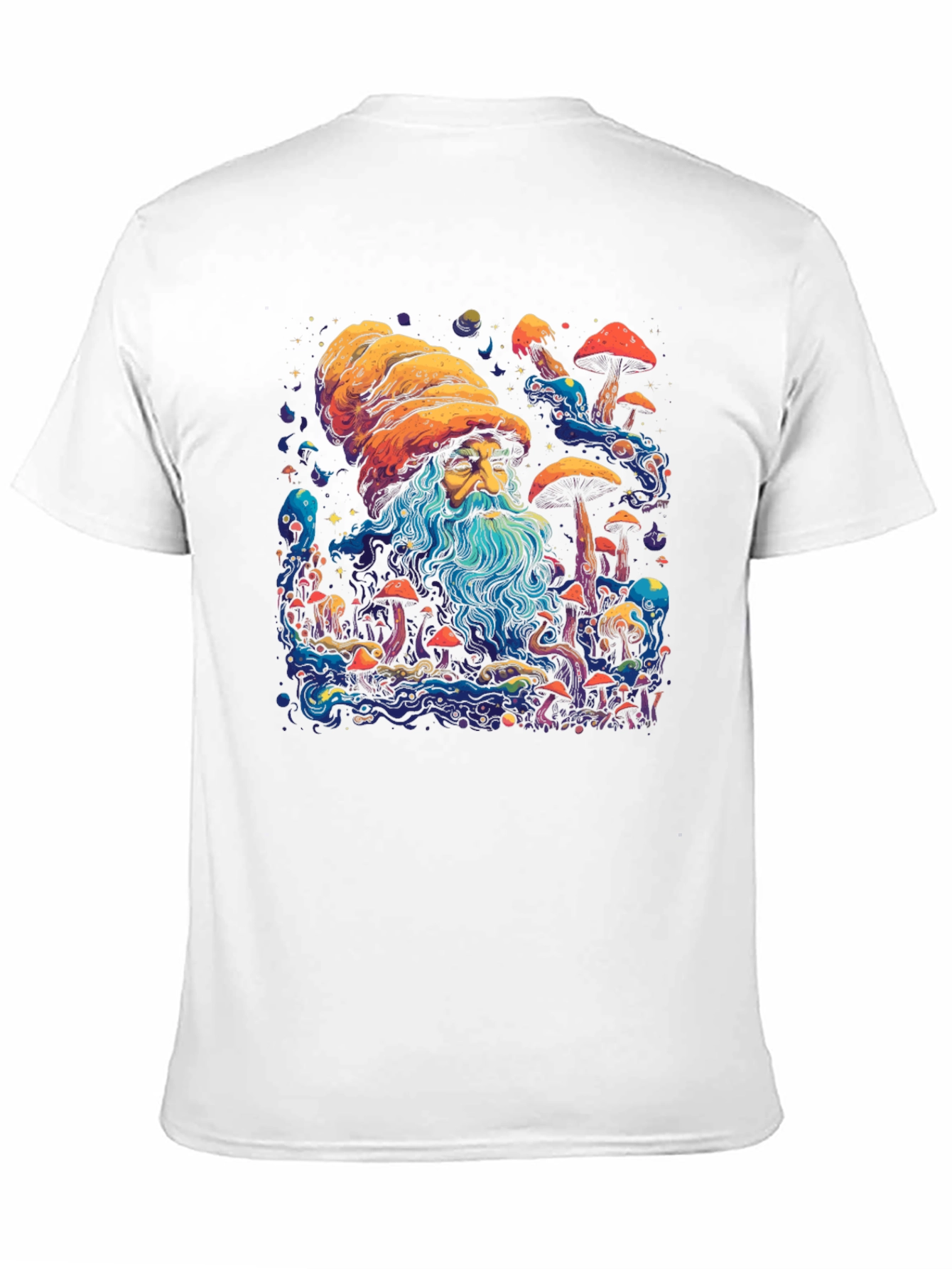 Psychedelic Mushroom Wizard Graphic Tee
