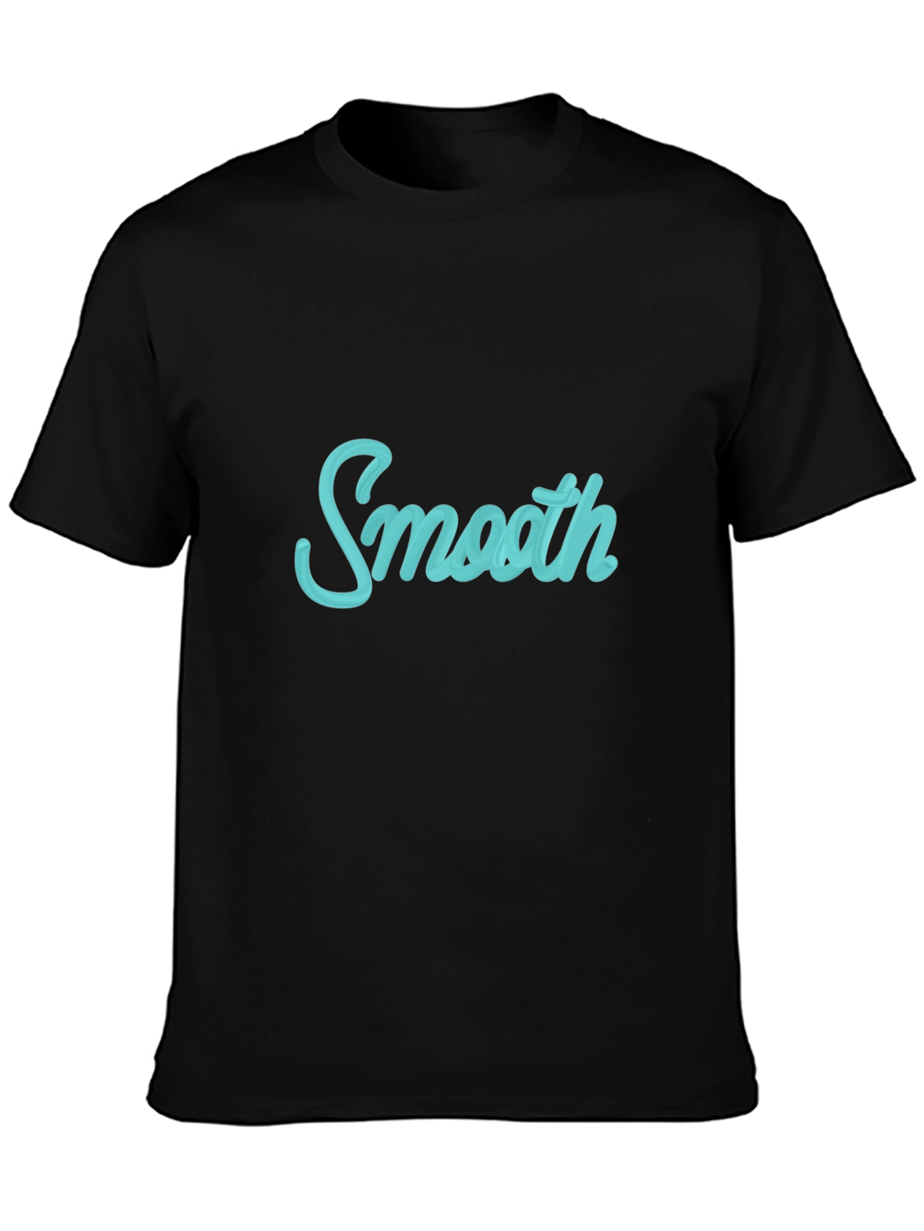 Smooth Graphic Print Black T-Shirt
