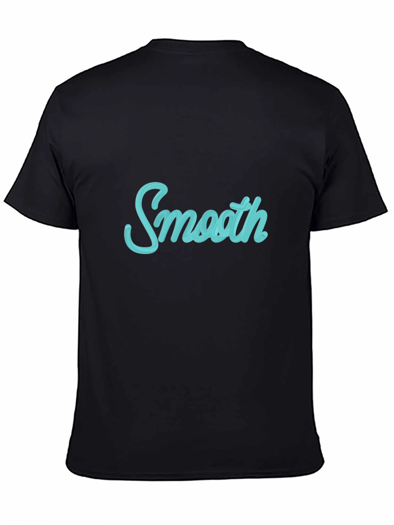 Smooth Graphic Print Black T-Shirt