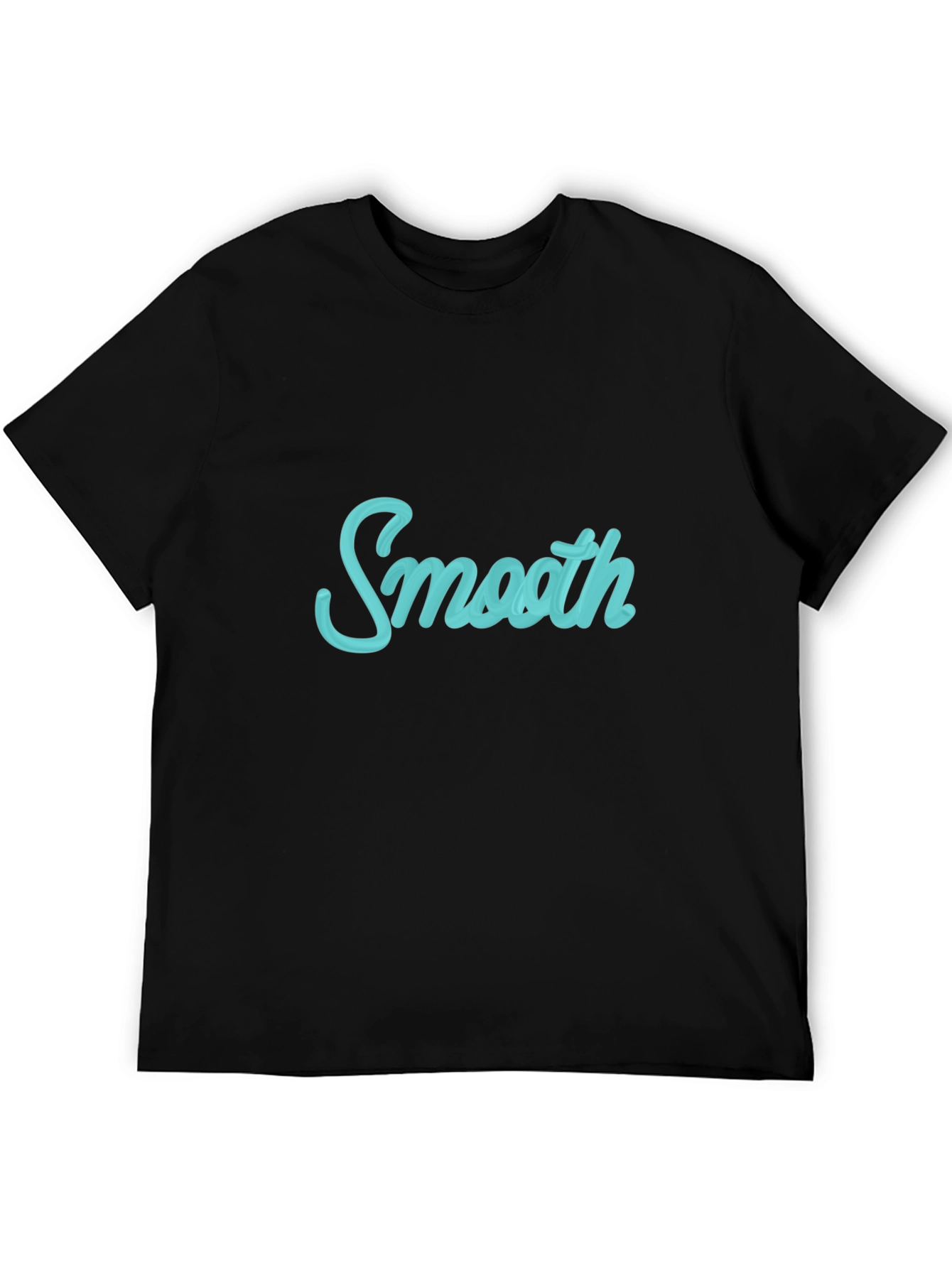Smooth Graphic Print Black T-Shirt