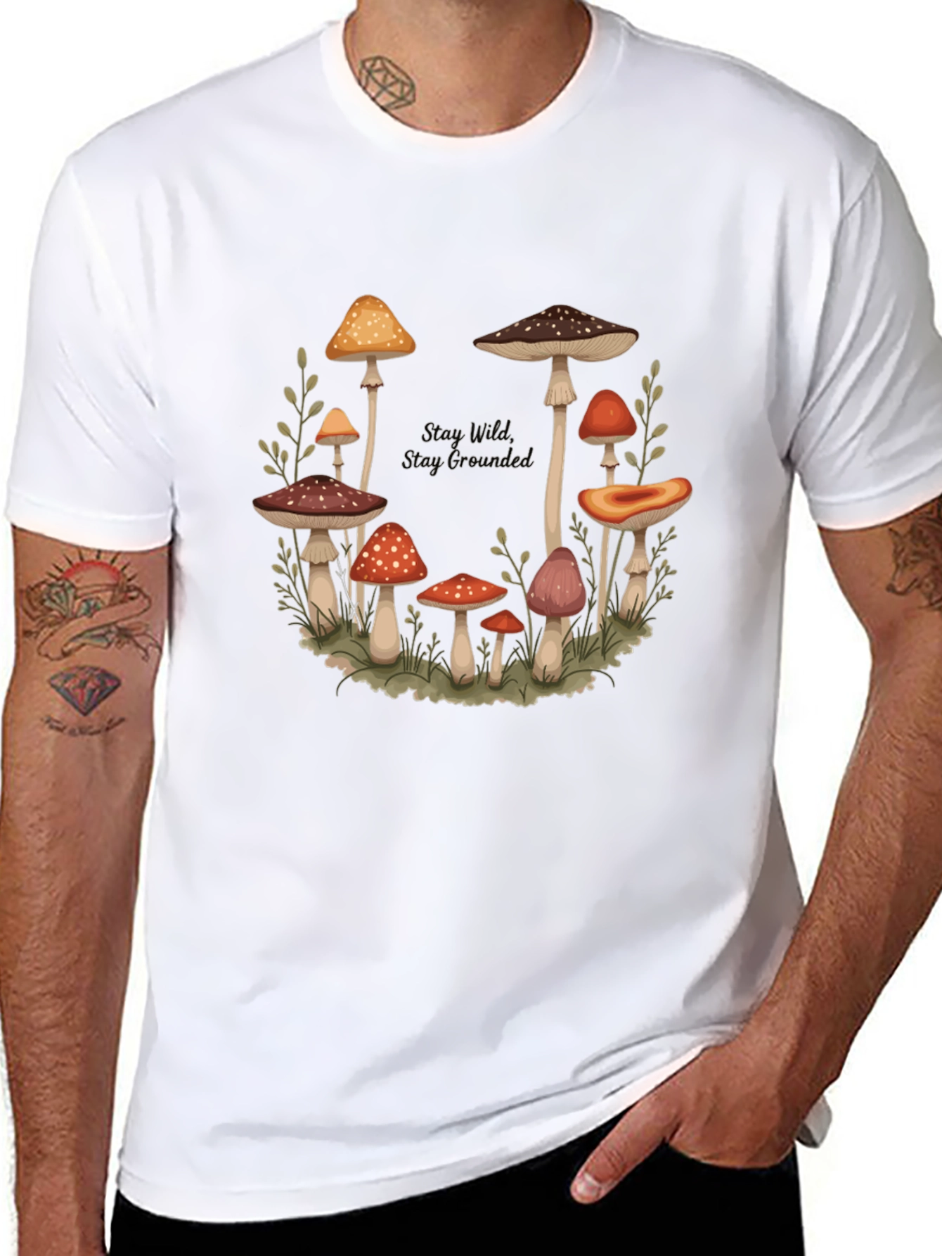 Mushroom Circle Graphic T-Shirt - Stay Wild