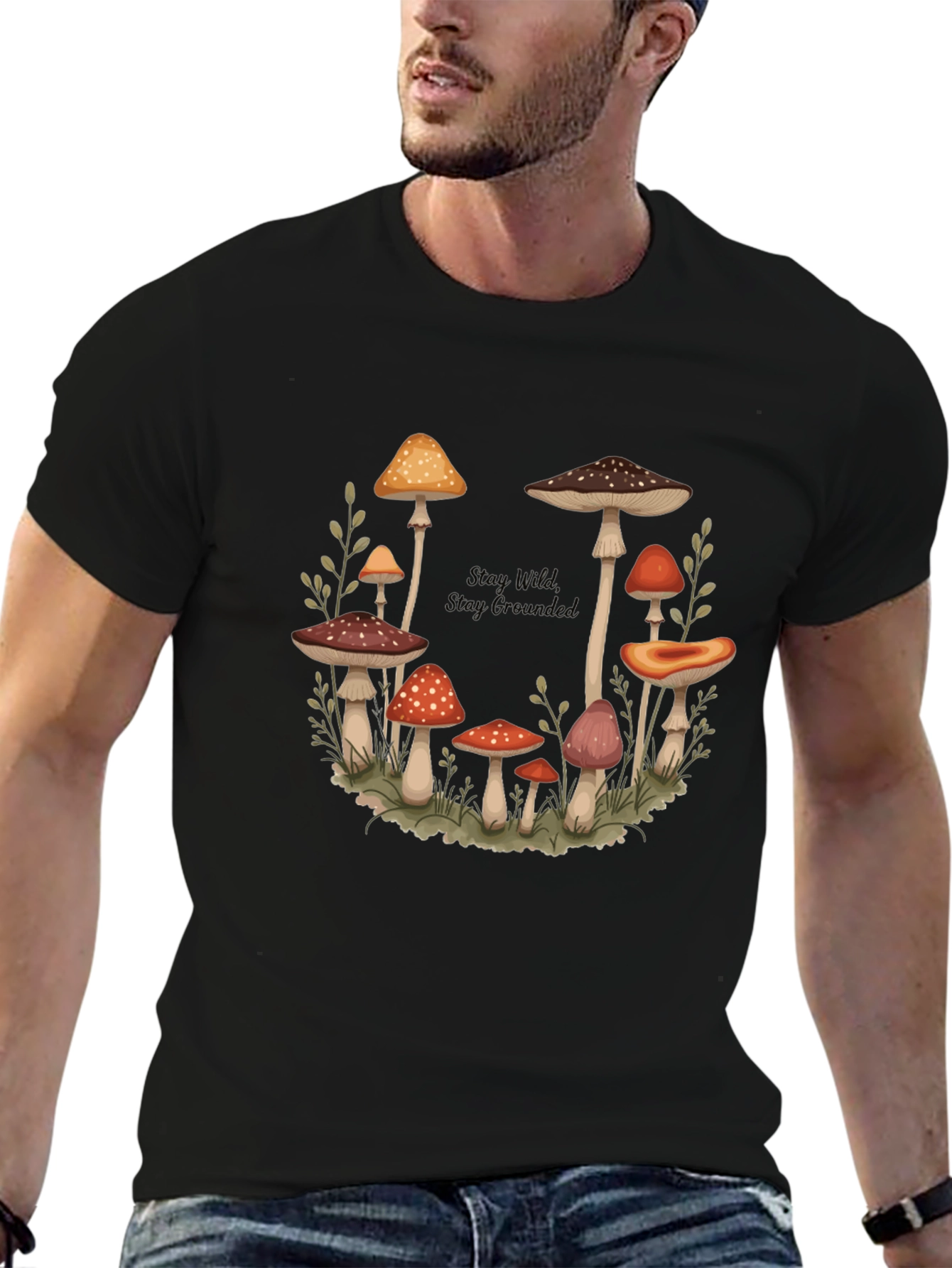 Mushroom Circle Graphic T-Shirt - Stay Wild