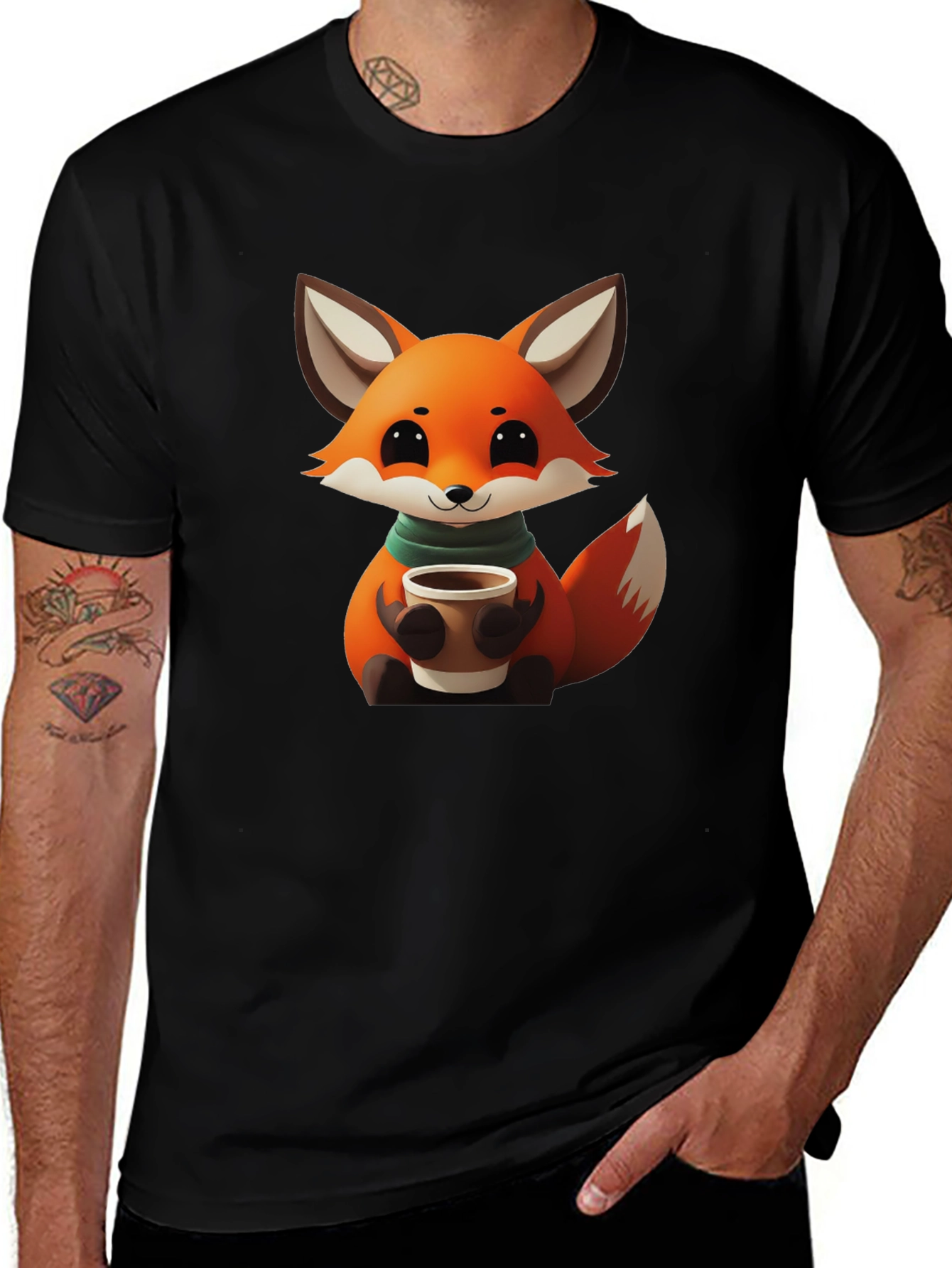 Cute Fox Coffee T-Shirt
