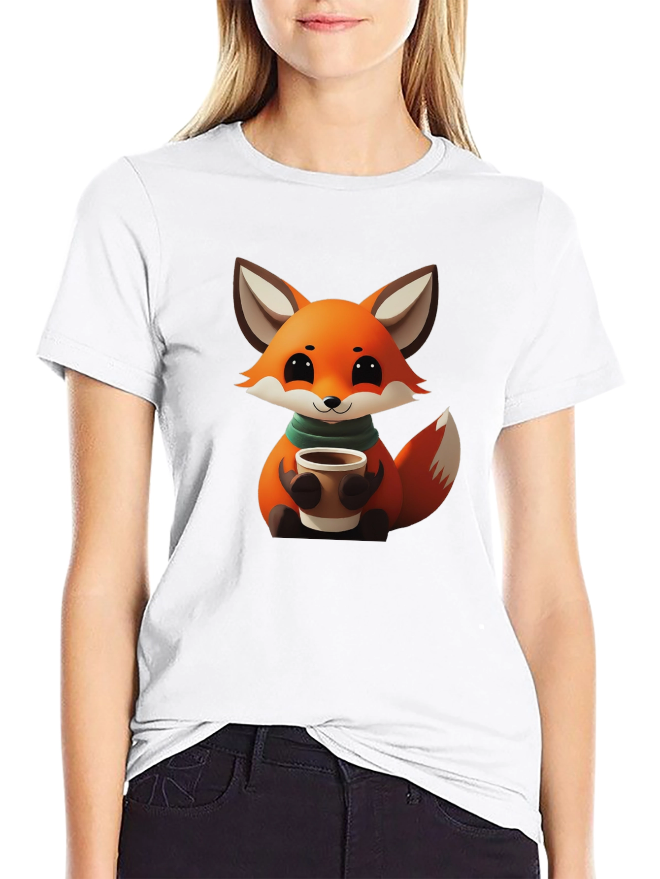 Cute Fox Coffee T-Shirt