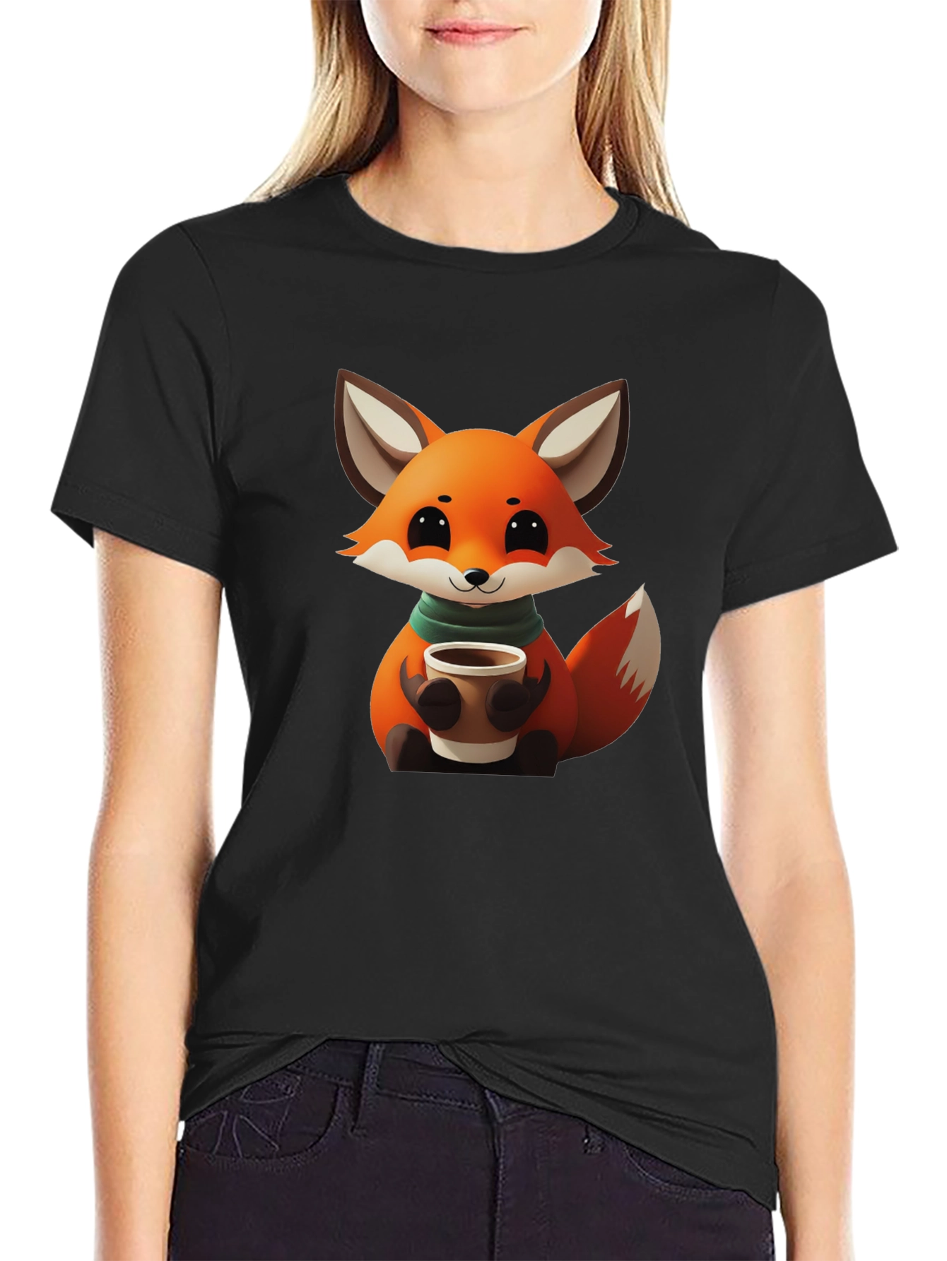 Cute Fox Coffee T-Shirt
