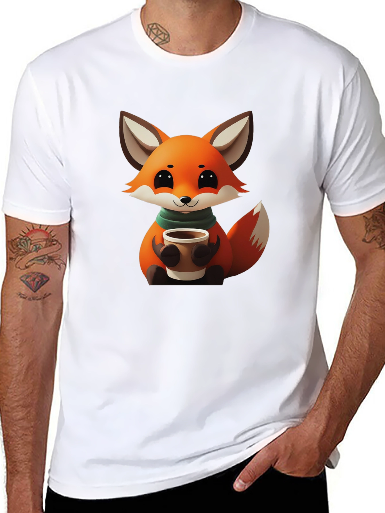 Cute Fox Coffee T-Shirt