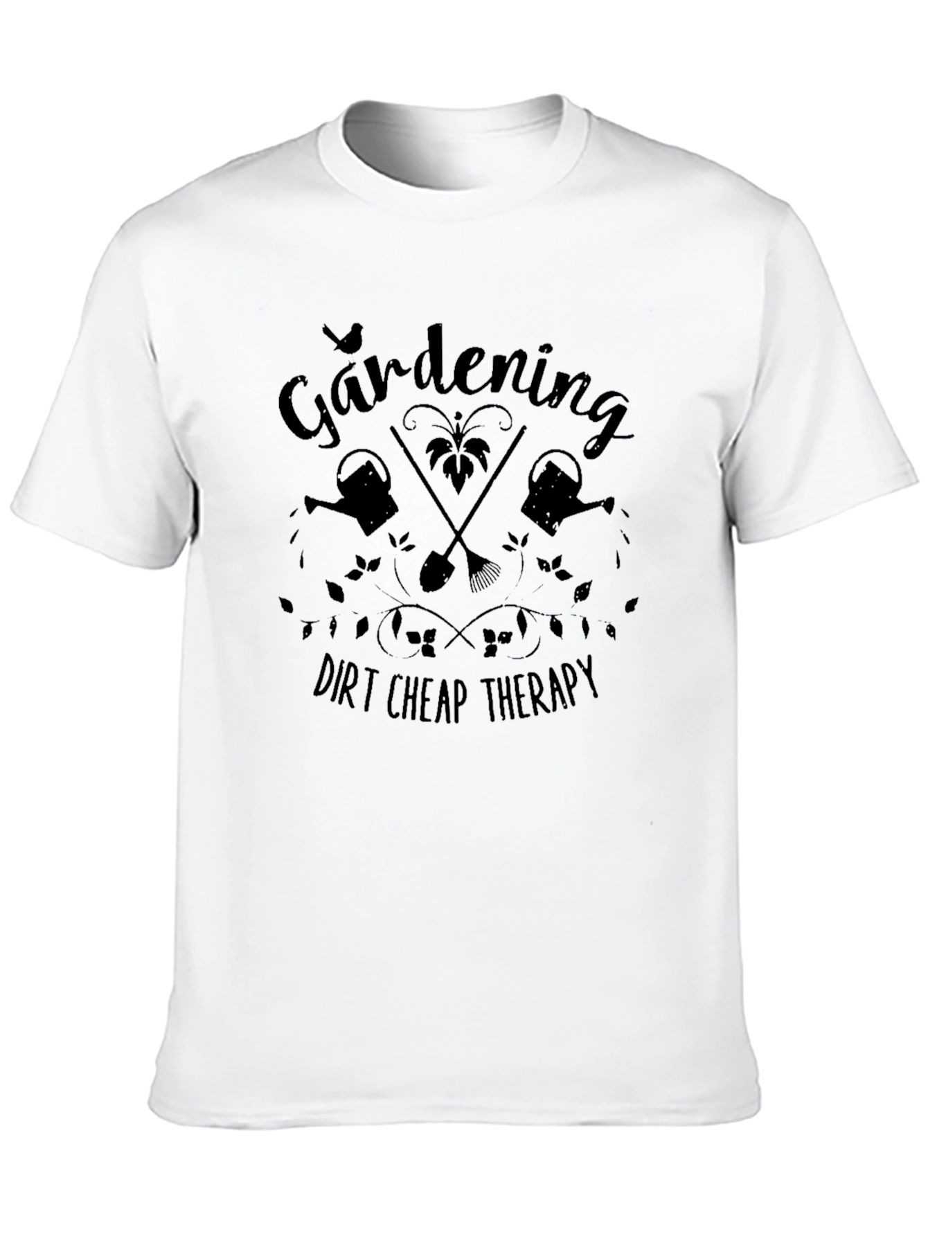 Gardening Dirt Cheap Therapy Black T-Shirt