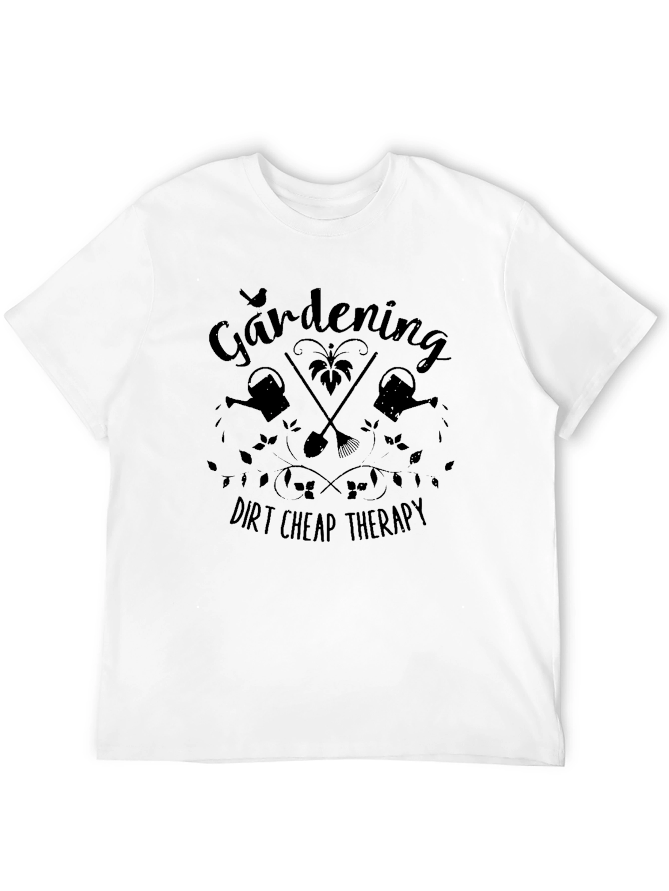 Gardening Dirt Cheap Therapy Black T-Shirt